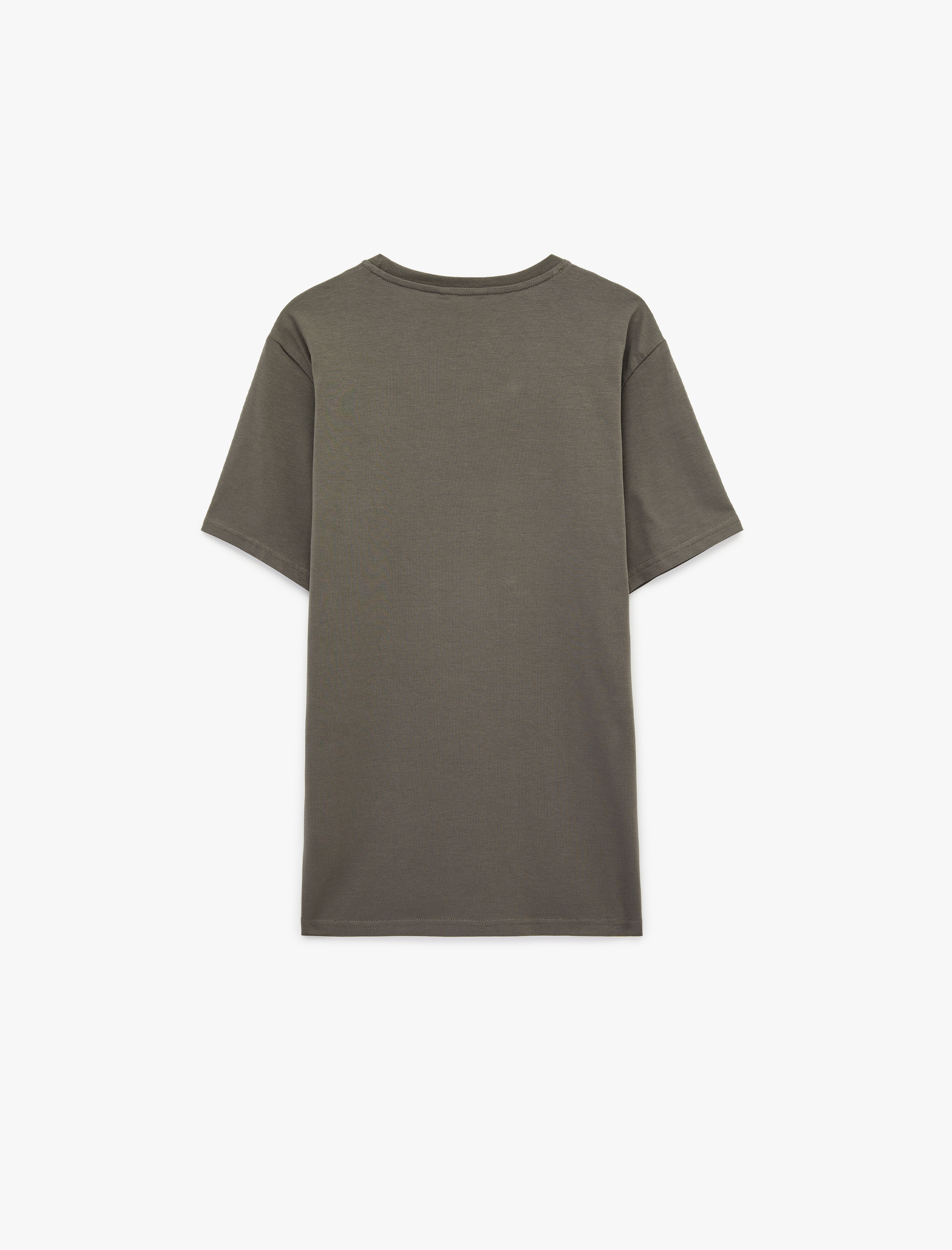   Kısa Kollu Pamuklu Bisiklet Yaka Basic Slim Fit Tişört