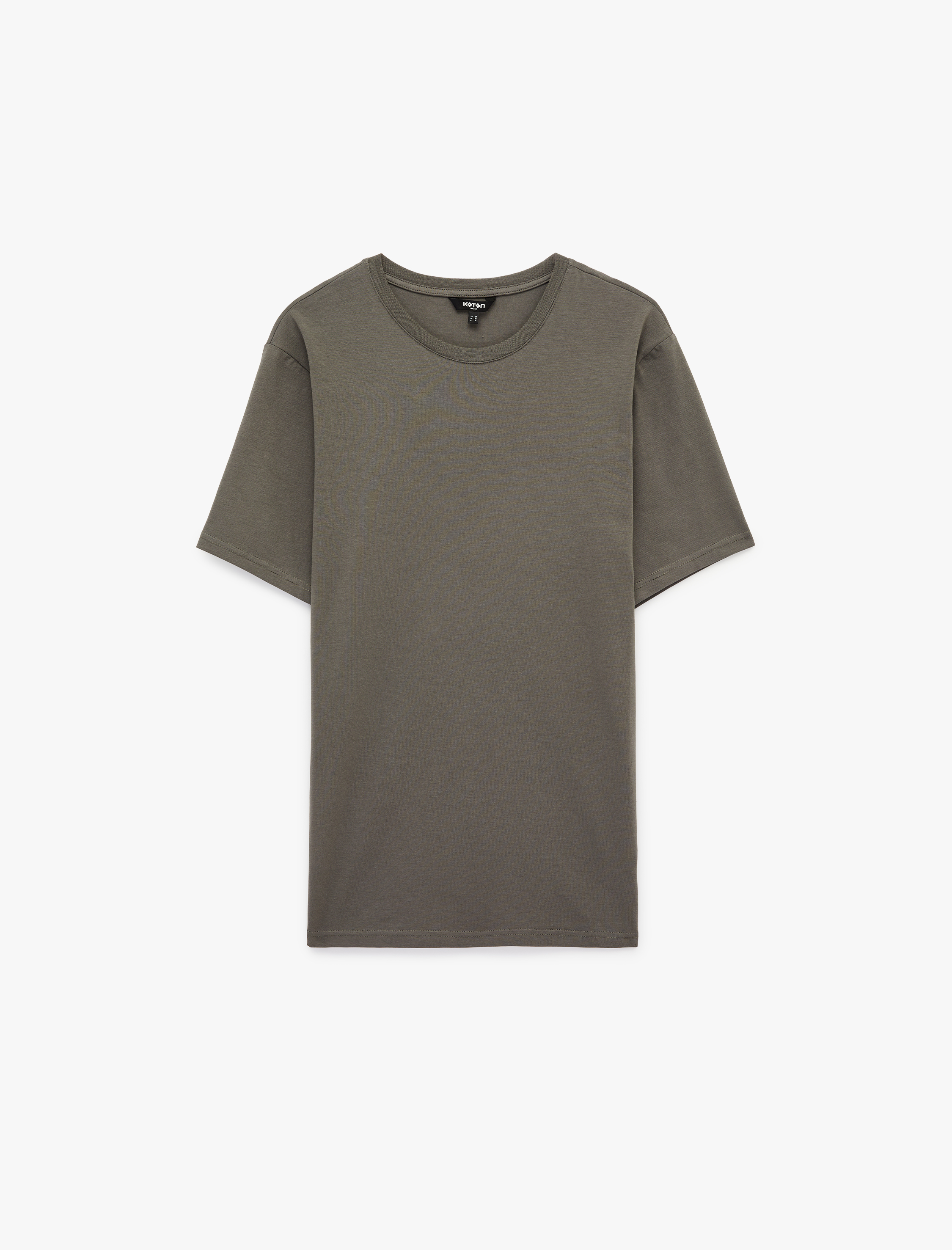   Kısa Kollu Pamuklu Bisiklet Yaka Basic Slim Fit Tişört