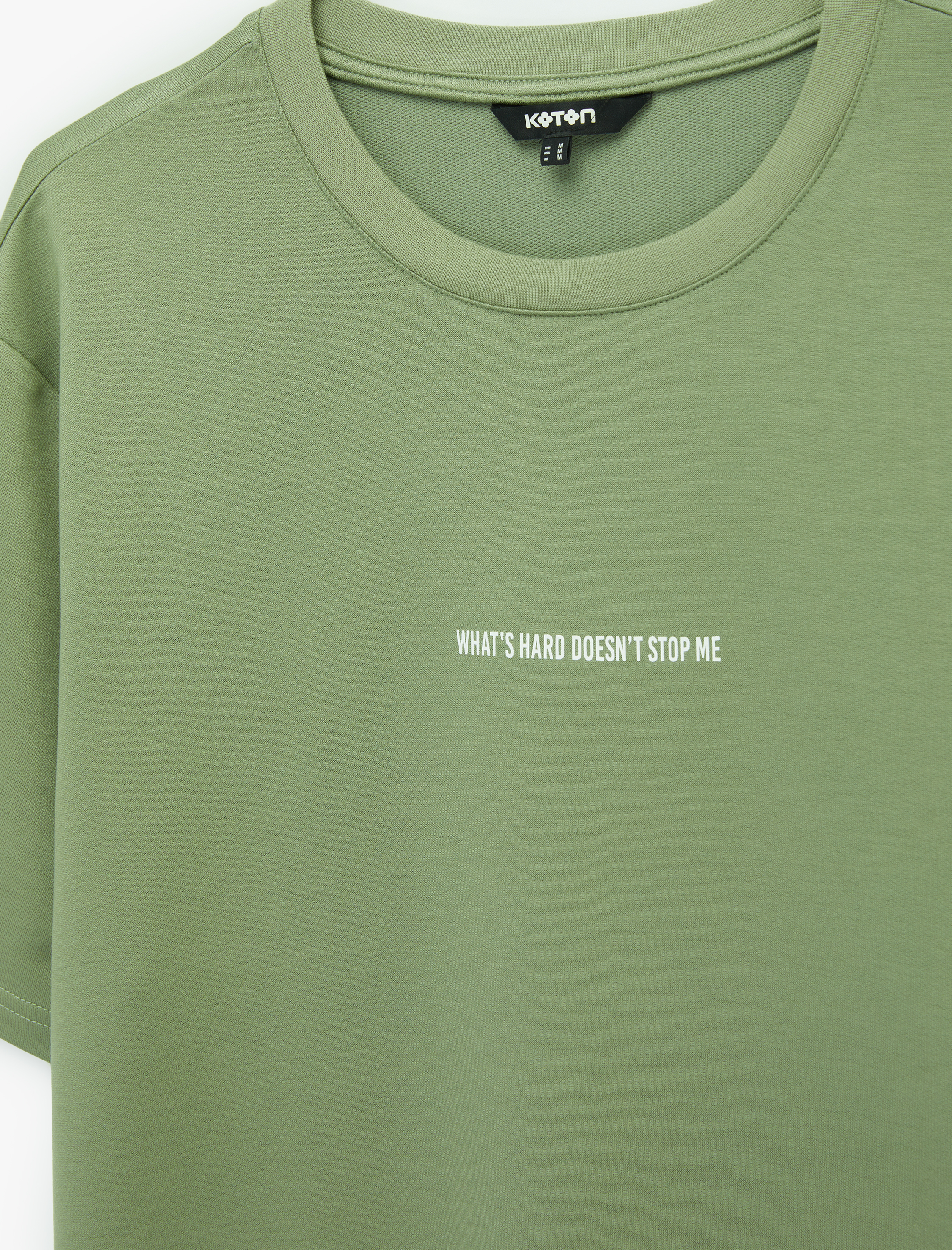   Kısa Kollu Bisiklet Yaka Rahat Kalıp Baskılı Spor Tişört