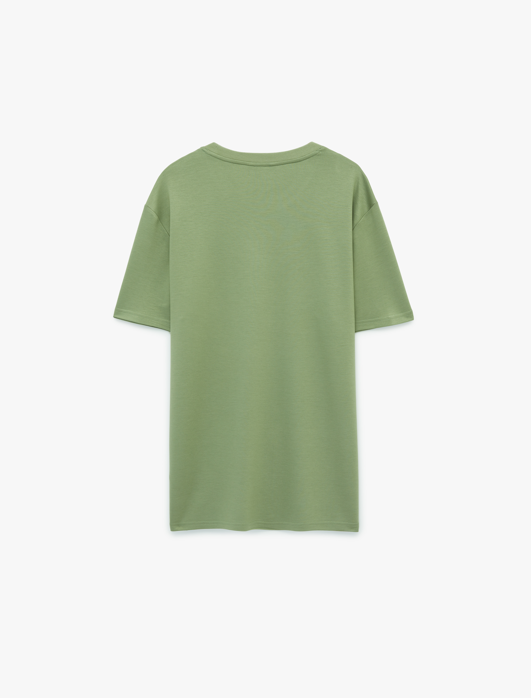   Kısa Kollu Bisiklet Yaka Rahat Kalıp Baskılı Spor Tişört