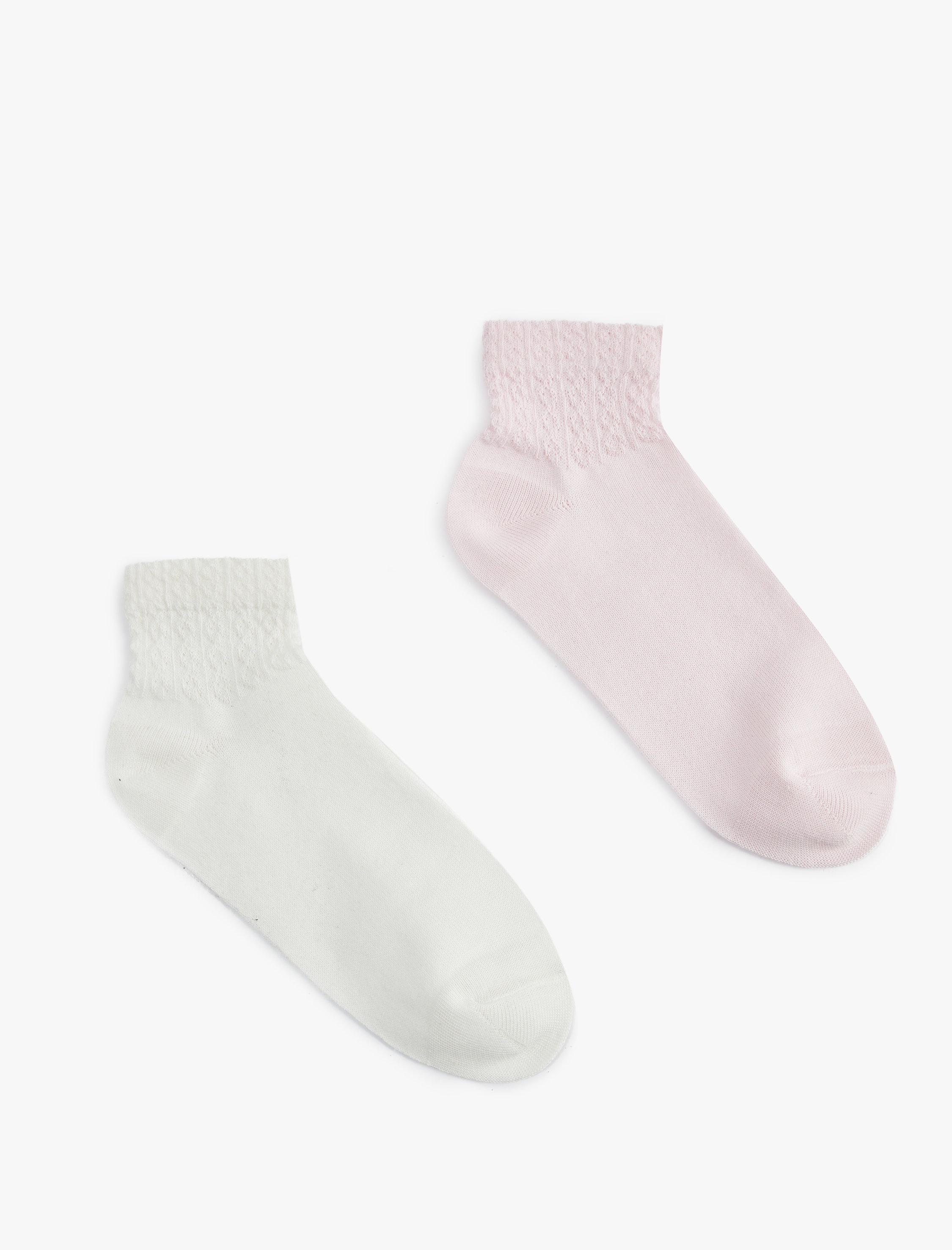  Kız Çocuk Dokulu 2'li Çorap