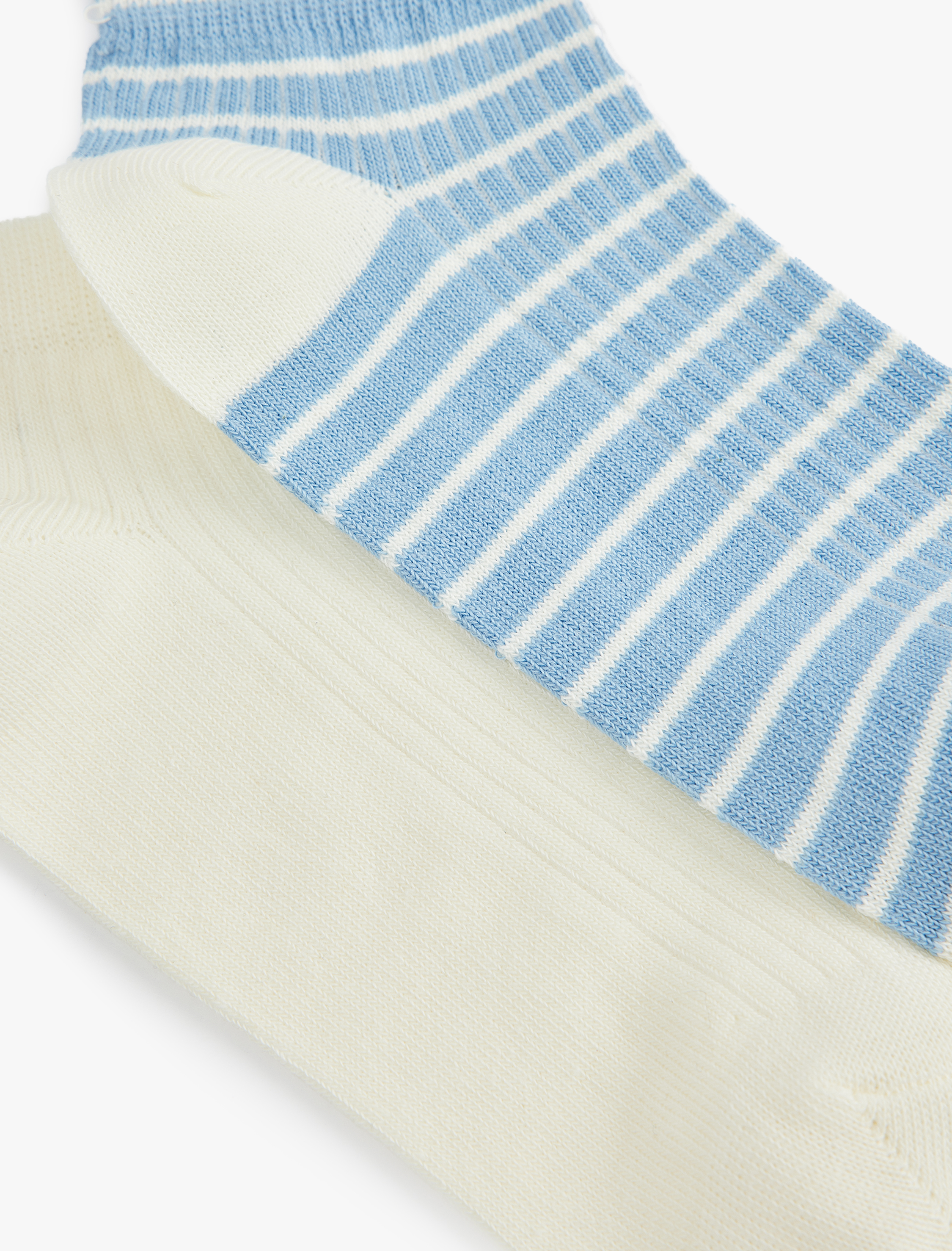  Erkek Çocuk 2'li Çizgili Çorap