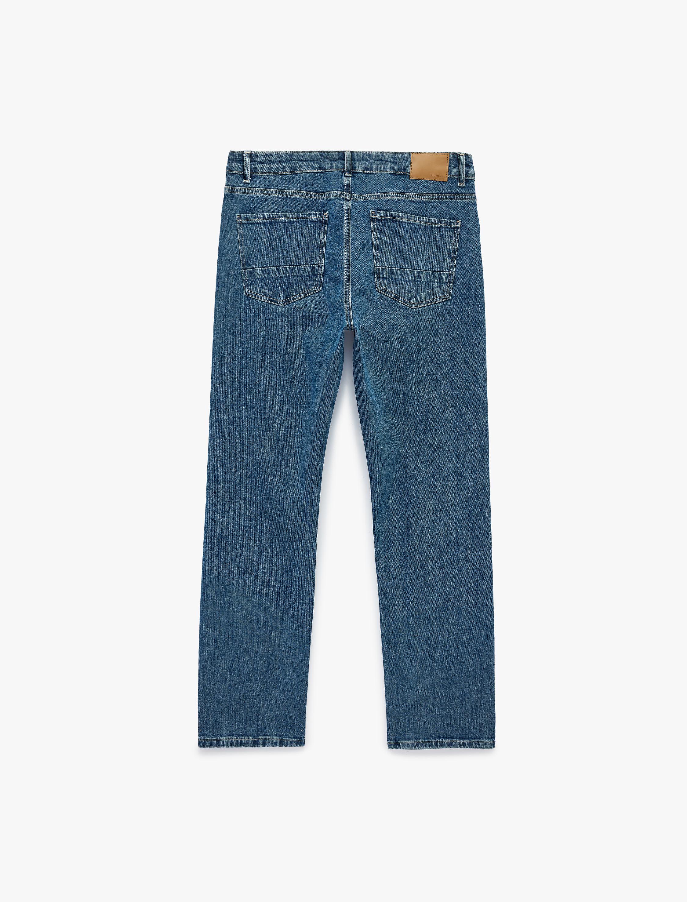   Standart Bel Normal Bel Düz Paça Denim Pantolon - Mark Straight Jeans