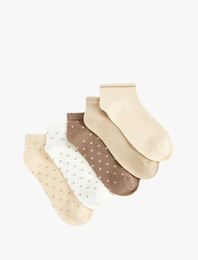 Puantiyeli 5'li Patik Çorap