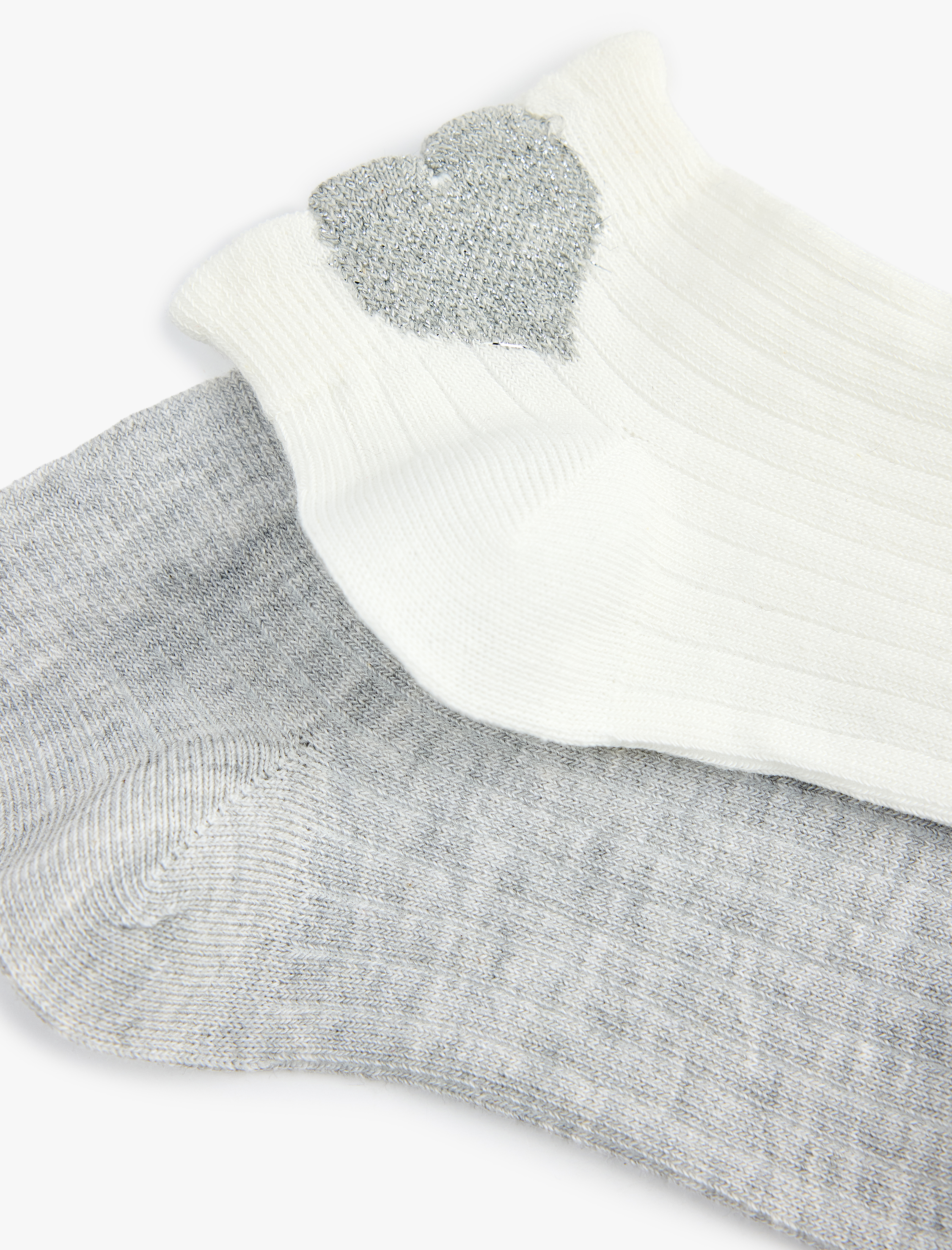  Kız Çocuk Kalpli 2'li Çorap