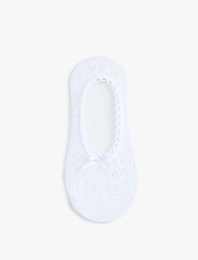 Fiyonk Detaylı Dantel Babet Çorap