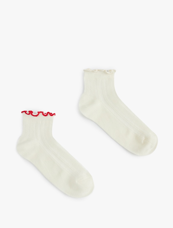 Kız Çocuk Fırfırlı 2'li Çorap