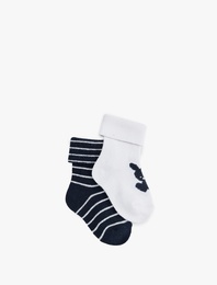 Pamuklu Tavşanlı 2'li Çorap