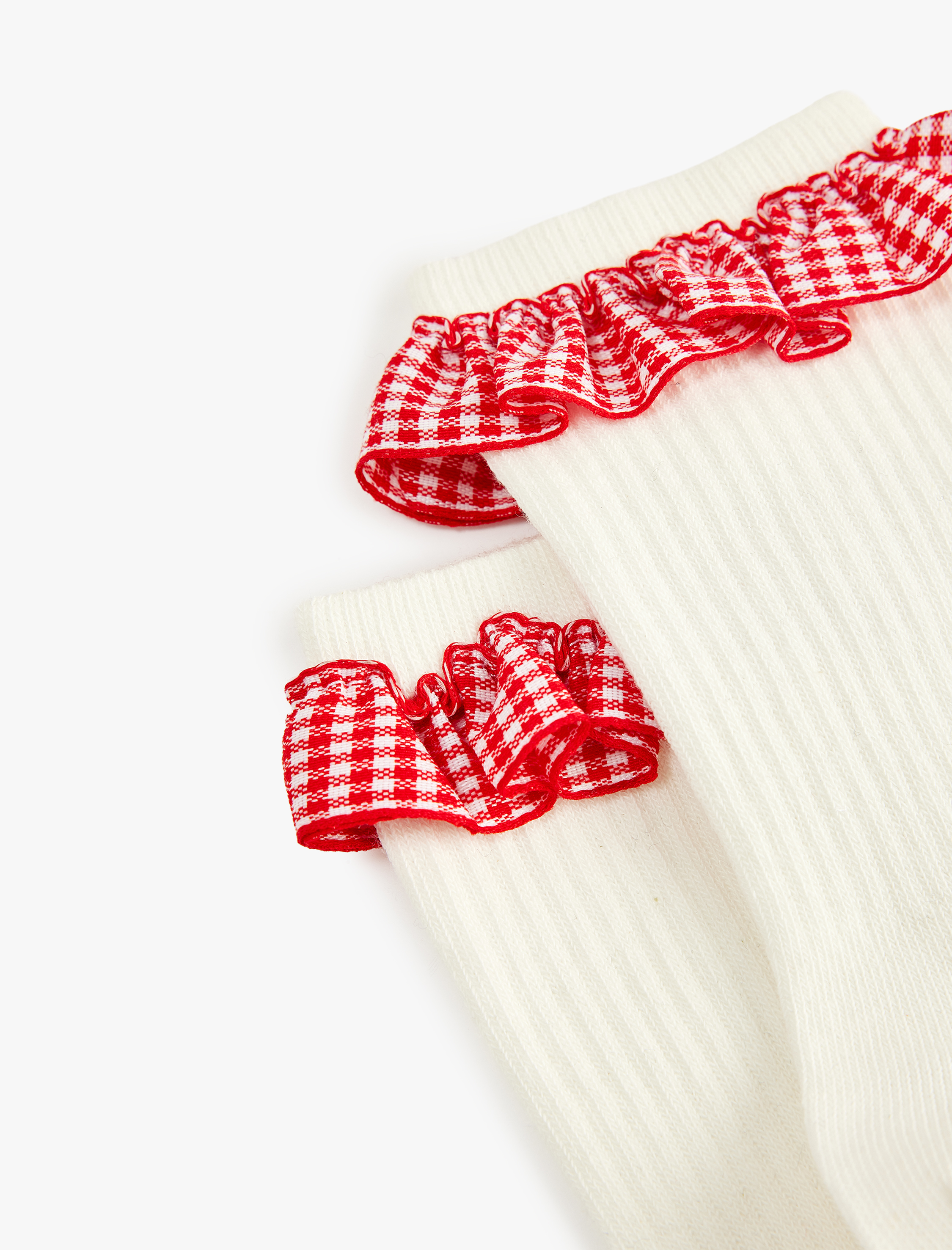  Kız Çocuk Pötikareli Diz Altı Çorap