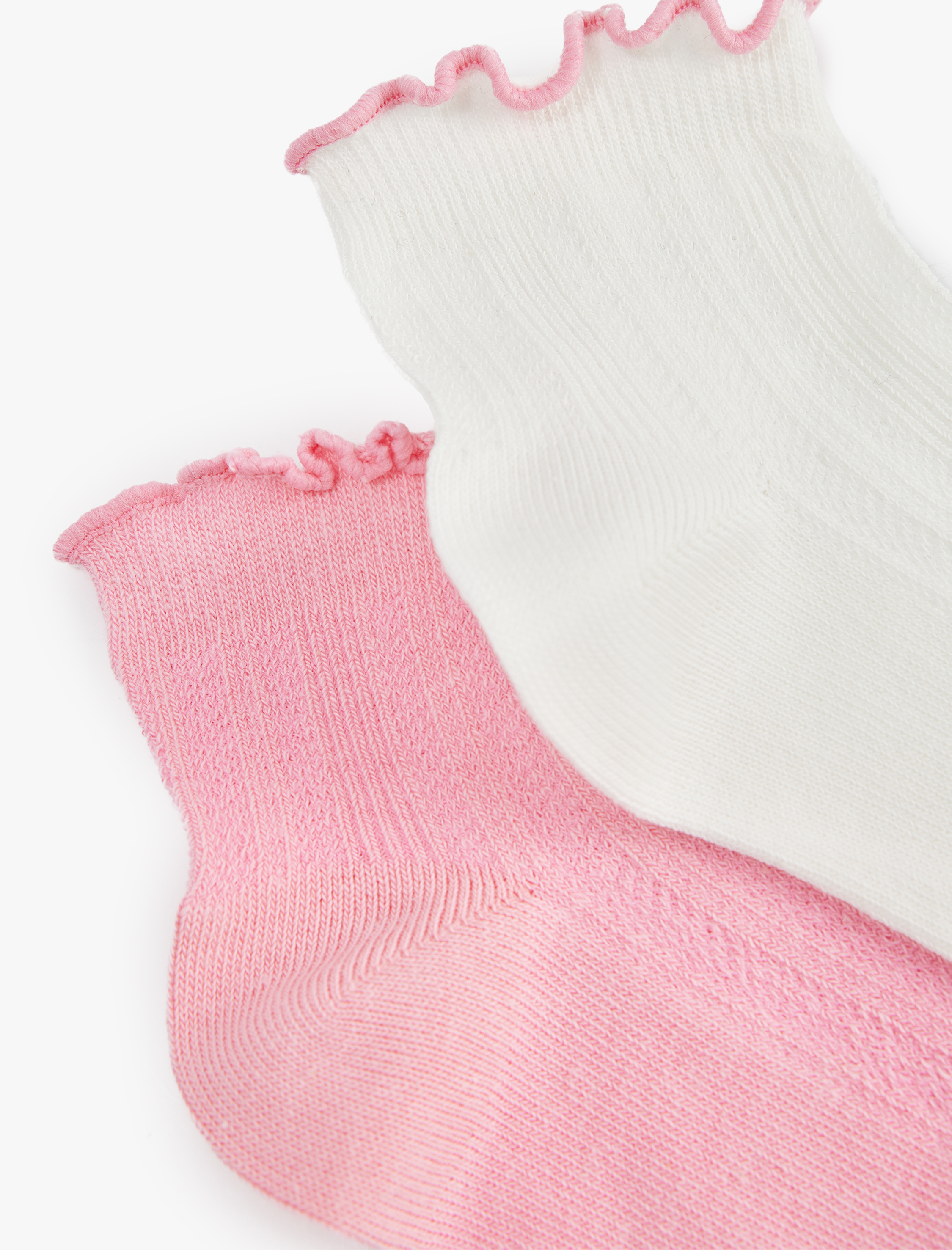  Kız Çocuk Fırfırlı 2'li Çorap