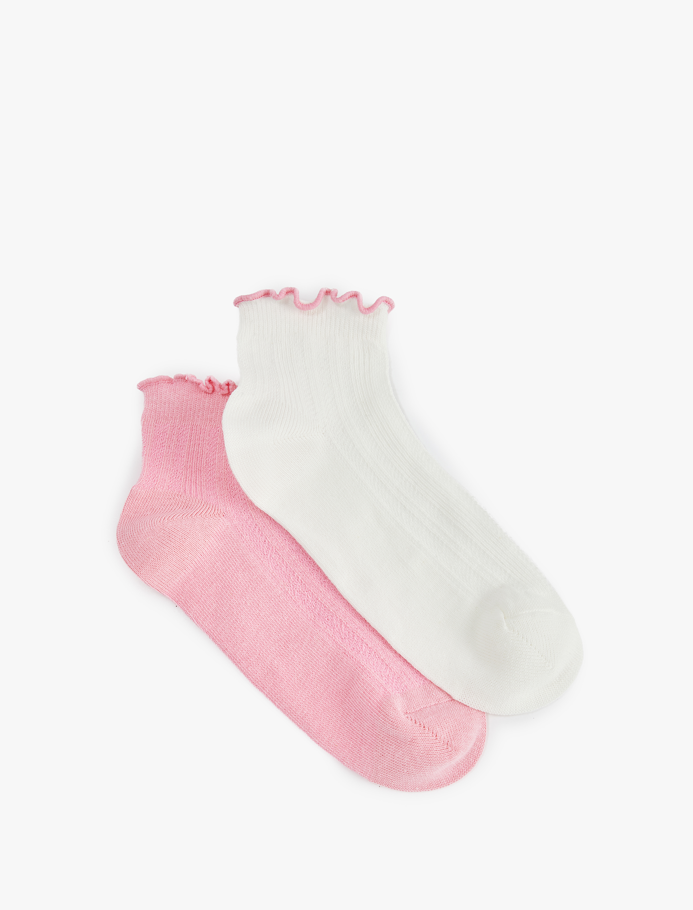  Kız Çocuk Fırfırlı 2'li Çorap