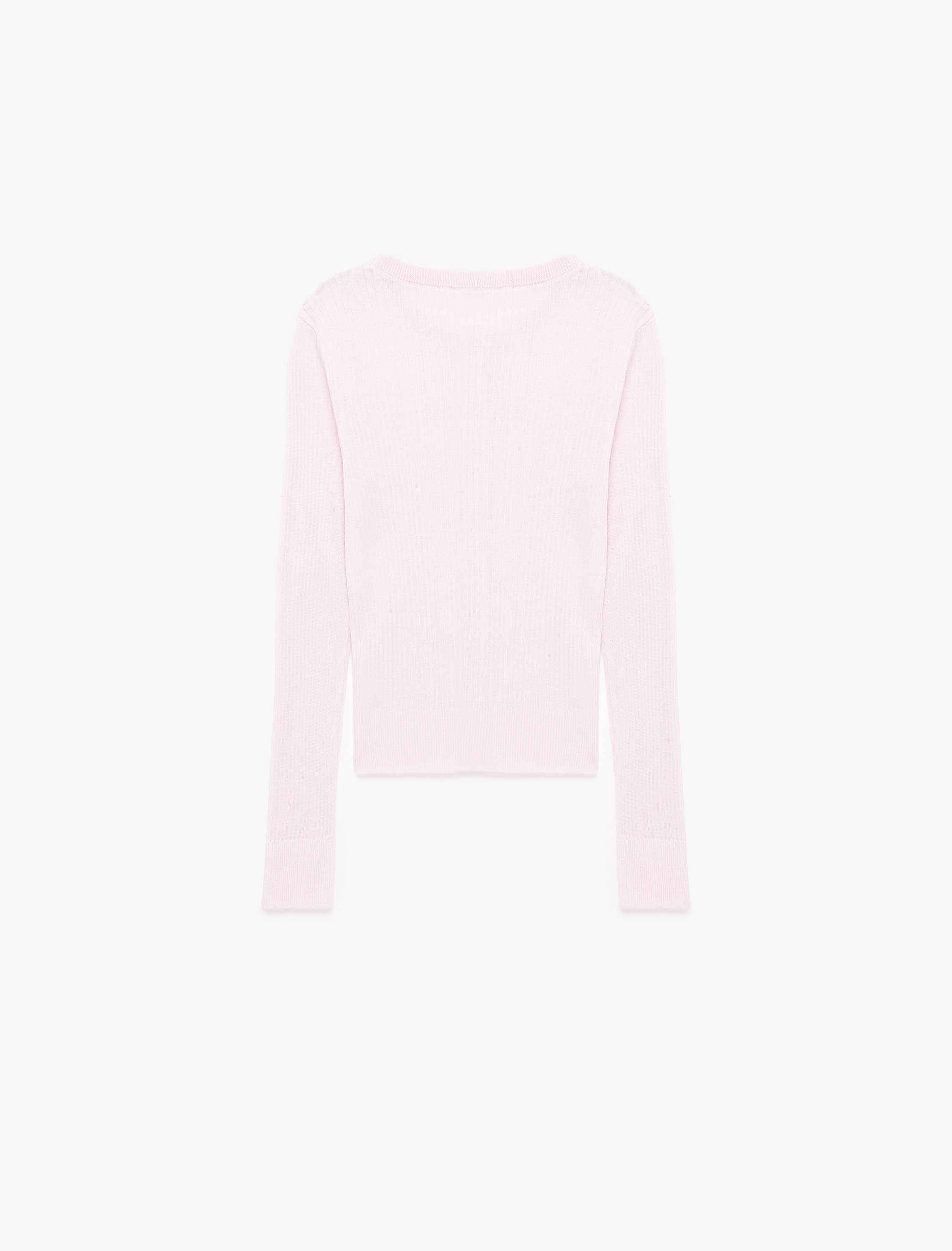   Uzun Kollu Yuvarlak Yaka Düğmeli Viskon Triko Hırka