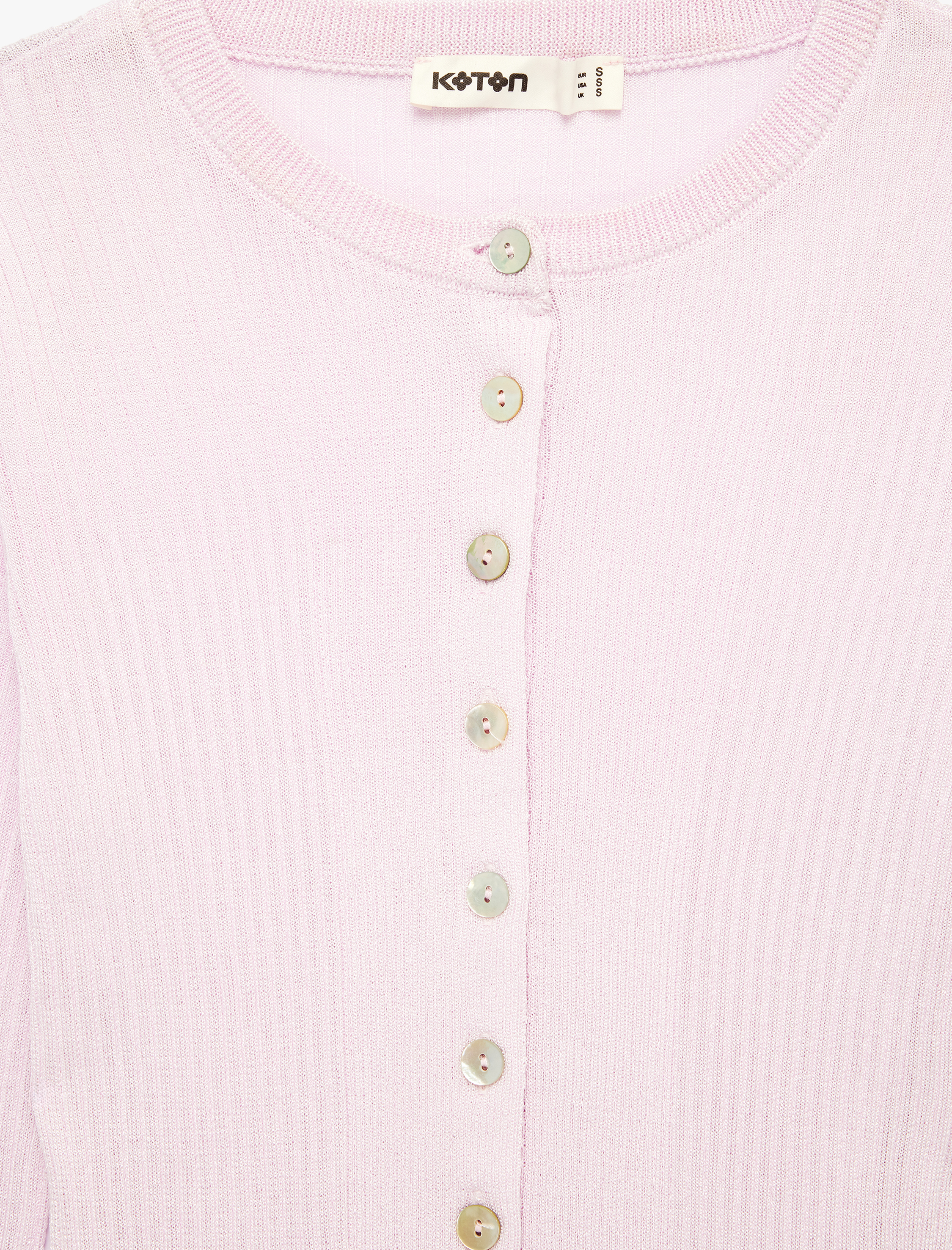   Uzun Kollu Yuvarlak Yaka Düğmeli Viskon Triko Hırka