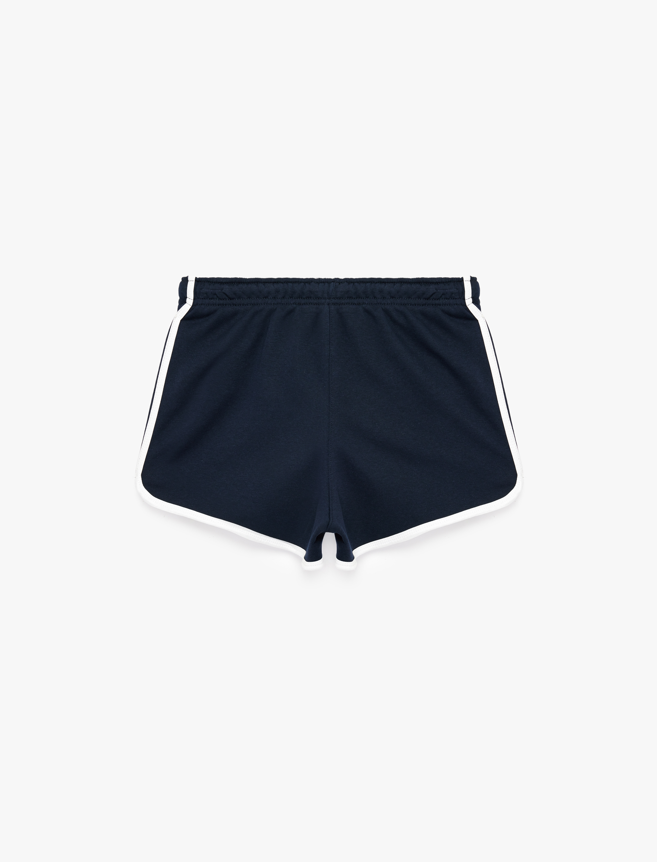   Slim Fit Beli Bağcıklı Biyeli Mini Şort