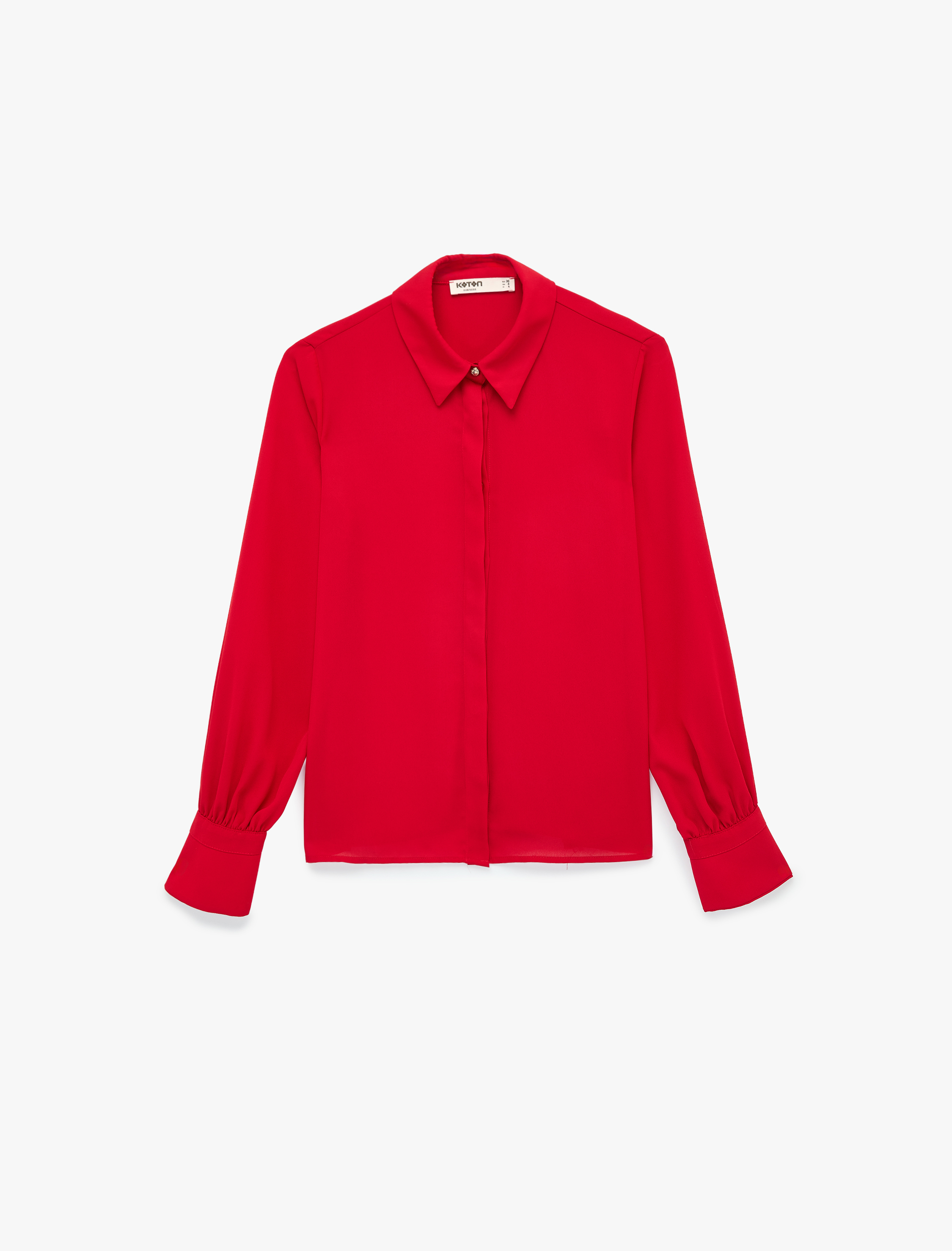   Regular Fit Klasik Yaka Düğmeli Uzun Kollu Gömlek