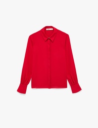 Regular Fit Klasik Yaka Düğmeli Uzun Kollu Gömlek