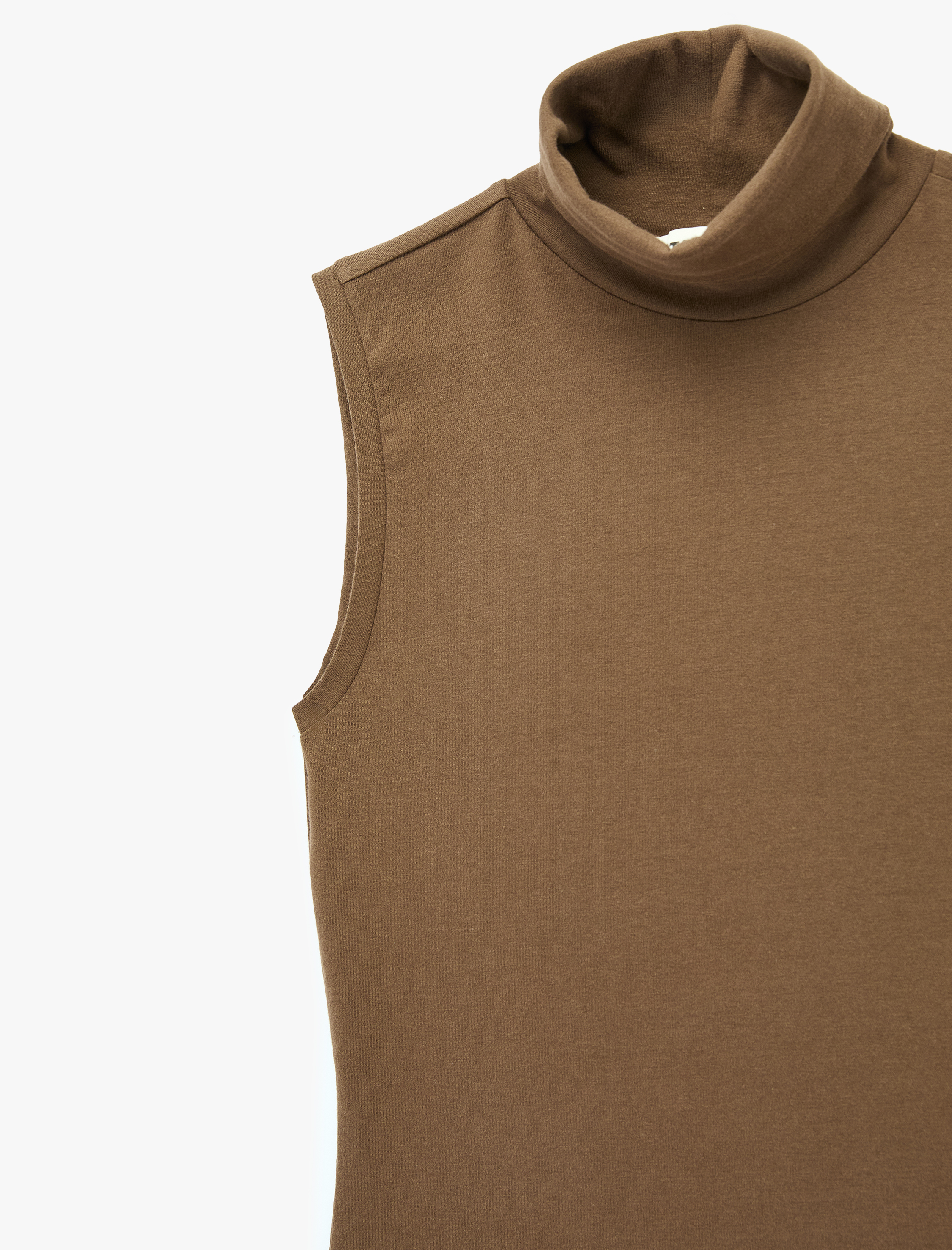   Pamuklu Slim Fit Kolsuz Dik Yaka Bluz