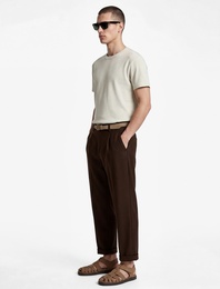 Kısa Kollu Bisiklet Yaka Pamuklu Slim Fit Tişört