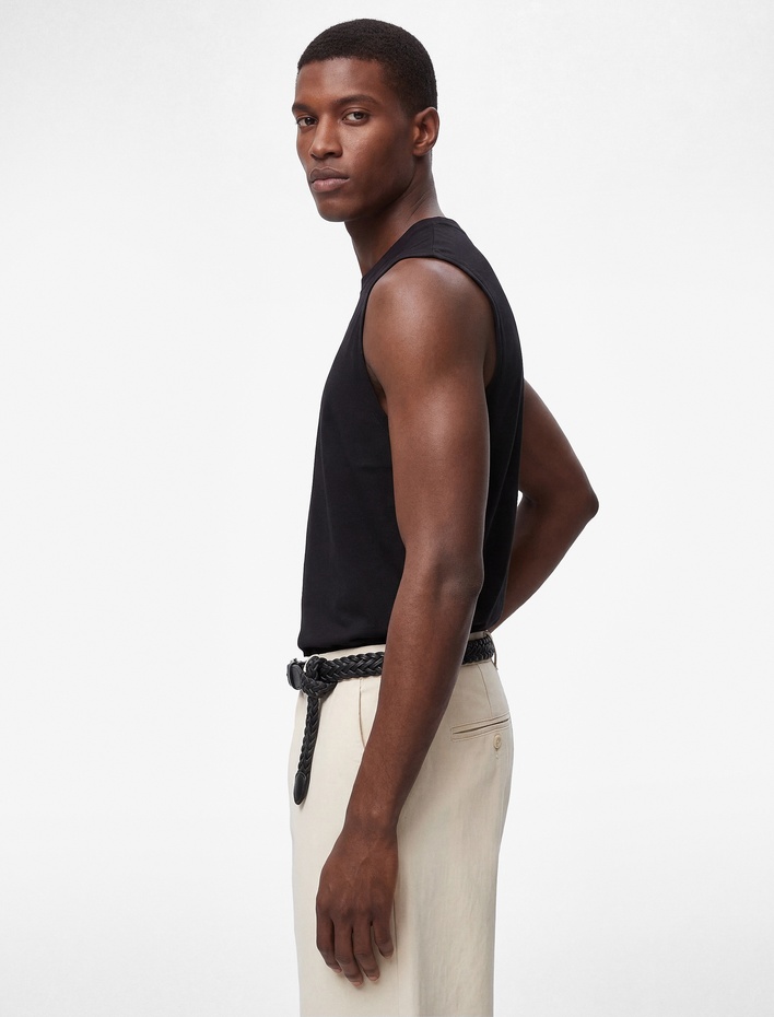  Regular Fit Kolsuz Bisiklet Yaka Pamuklu Basic Atlet