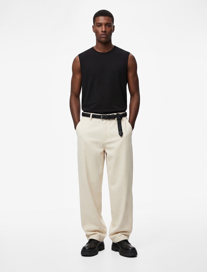  Regular Fit Kolsuz Bisiklet Yaka Pamuklu Basic Atlet