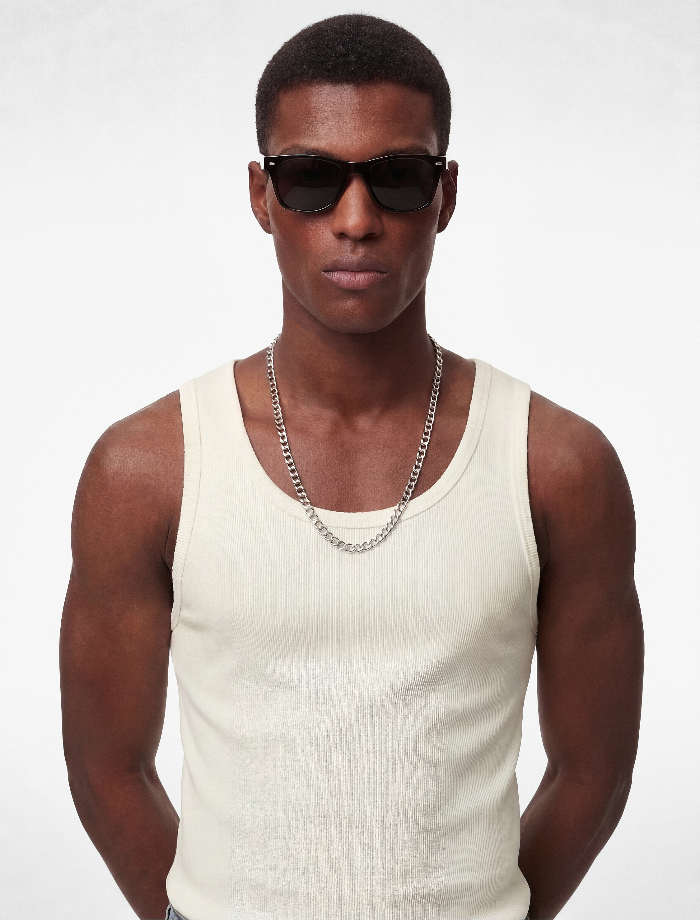   Kolsuz Pamuklu Bisiklet Yaka Slim Fit Atlet