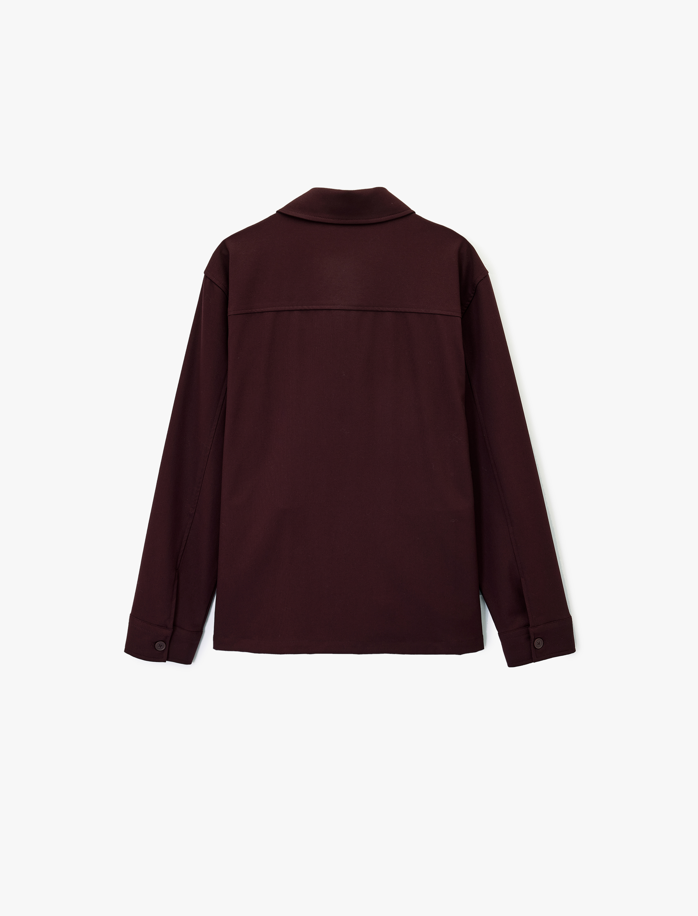   Regular Fit Viskon Karışımlı Kapaklı Cepli Klasik Yaka Uzun Kollu Gömlek Ceket