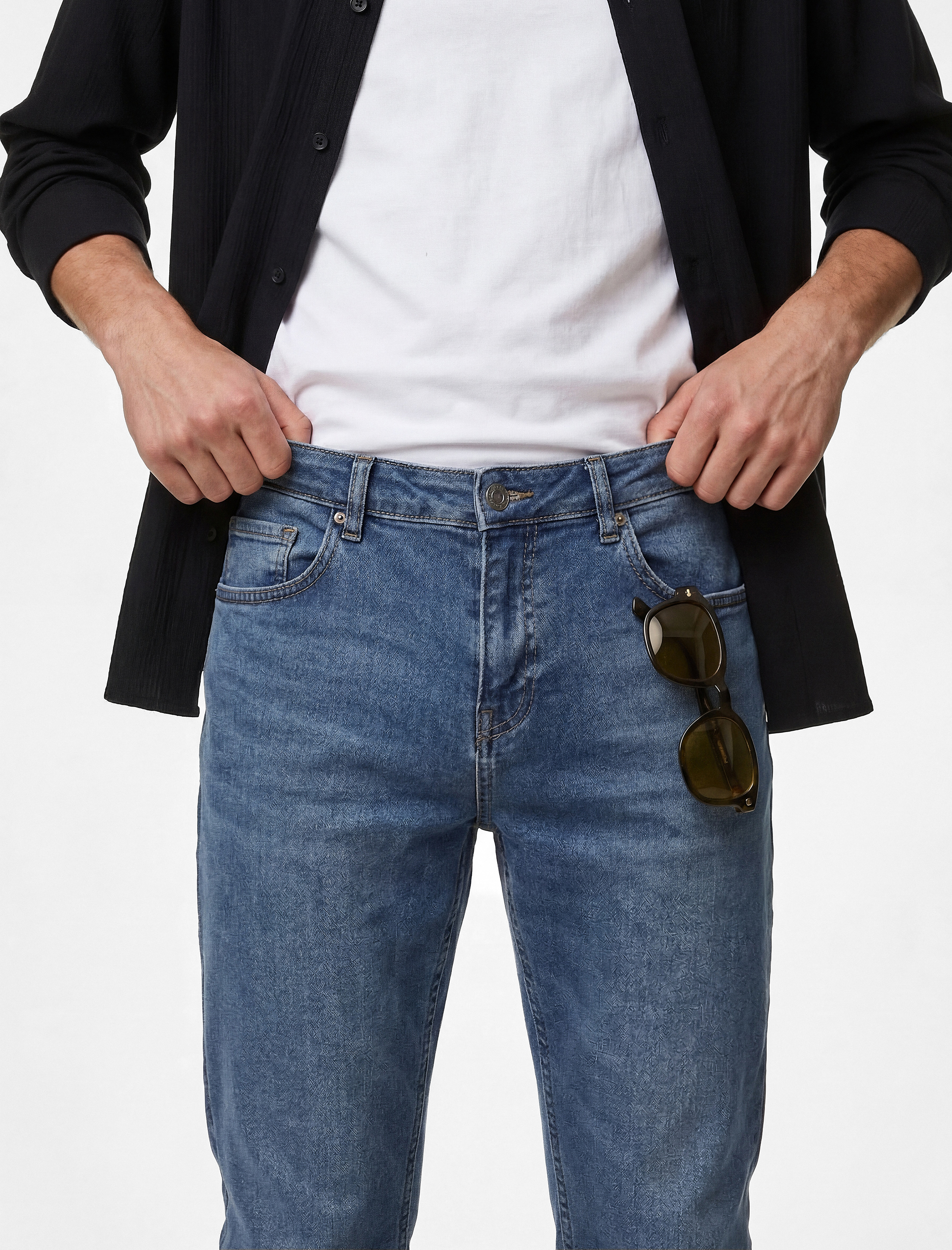   Normal Bel Dar Paça Pamuklu Skinny Fit Jean Pantolon - Michael Jean