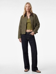 Normal Bel Uzun Düz Paça Pamuklu Denim Pantolon - Straight Fit Jean