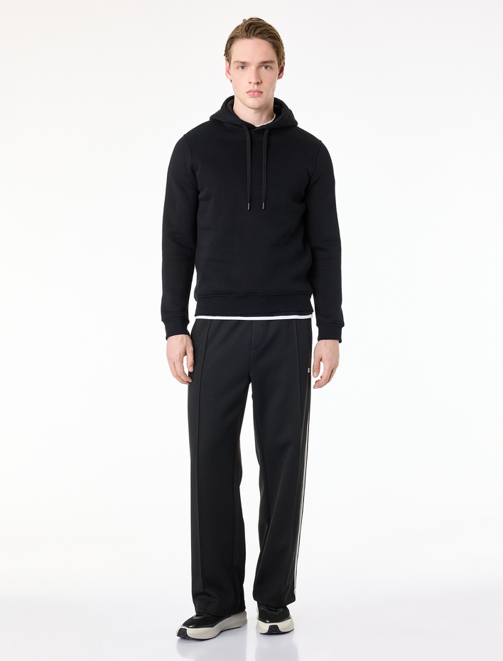  Nakış Detaylı Biyeli Cepli Bol Kalıp Eşofman Altı