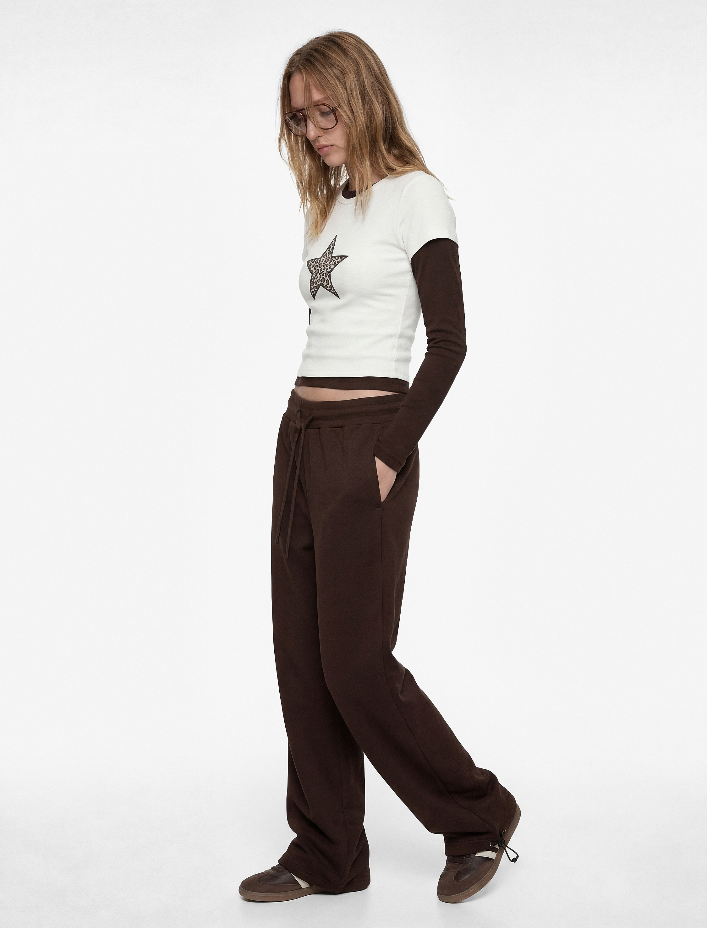   Üç İplik Şardonlu Cepli Beli Bağcıklı Jogger Eşofman Altı