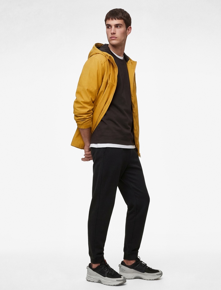  Rahat Kesim Cepli Pamuklu Beli Lastikli Jogger Spor Eşofman Altı