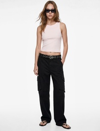 Pamuklu Kaşkorse Kolsuz Bisiklet Yaka Bluz