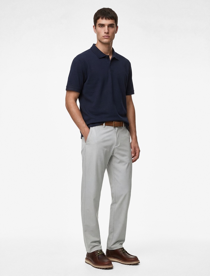  Pamuklu Regular Fit Kısa Kollu Düğmeli Polo Yaka Tişört