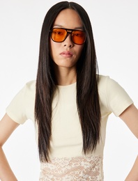 Slim Fit Kısa Kollu Bisiklet Yaka Dantelli Pamuklu Tişört