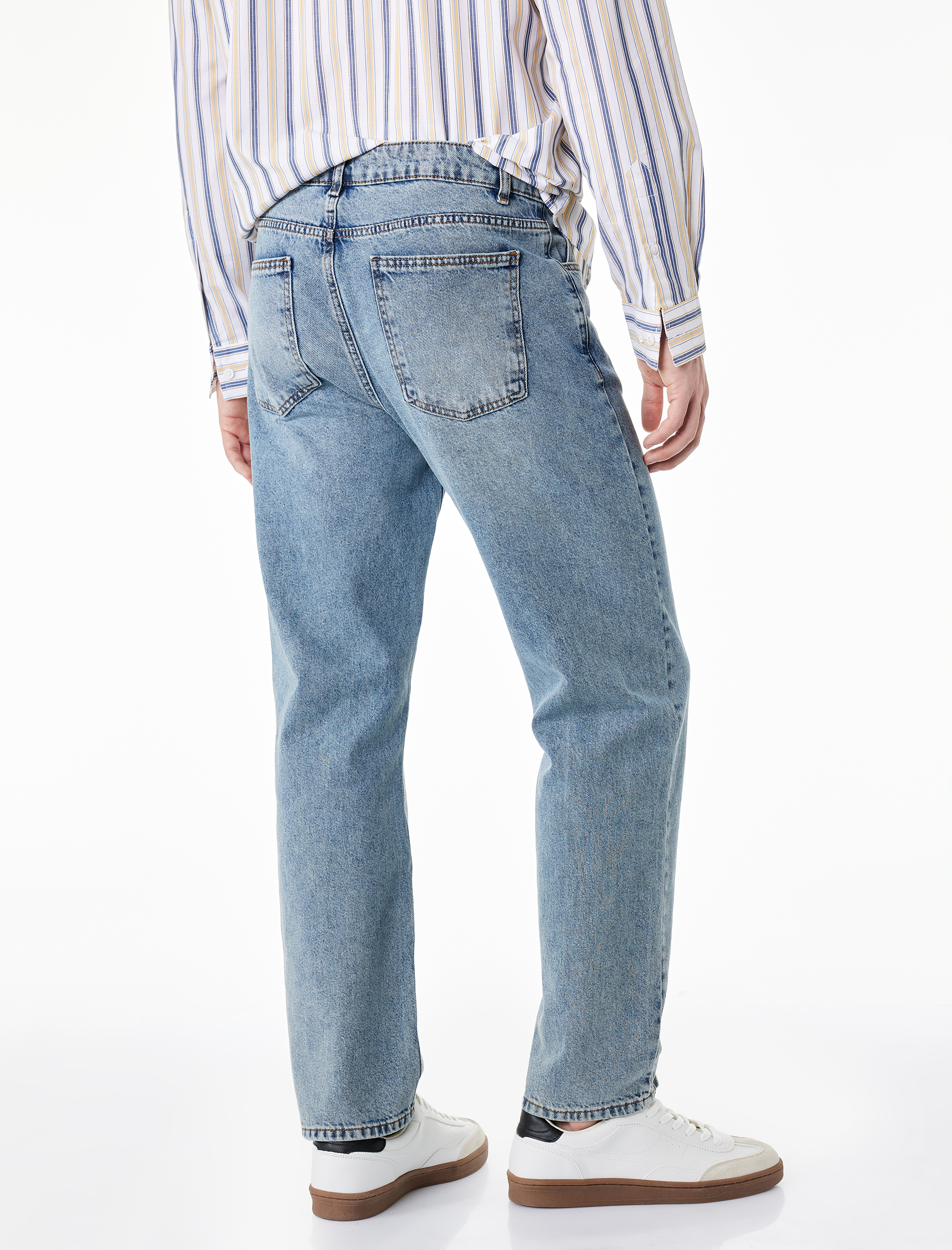   Pamuklu Normal Bel Vintage Straight Jean Pantolon