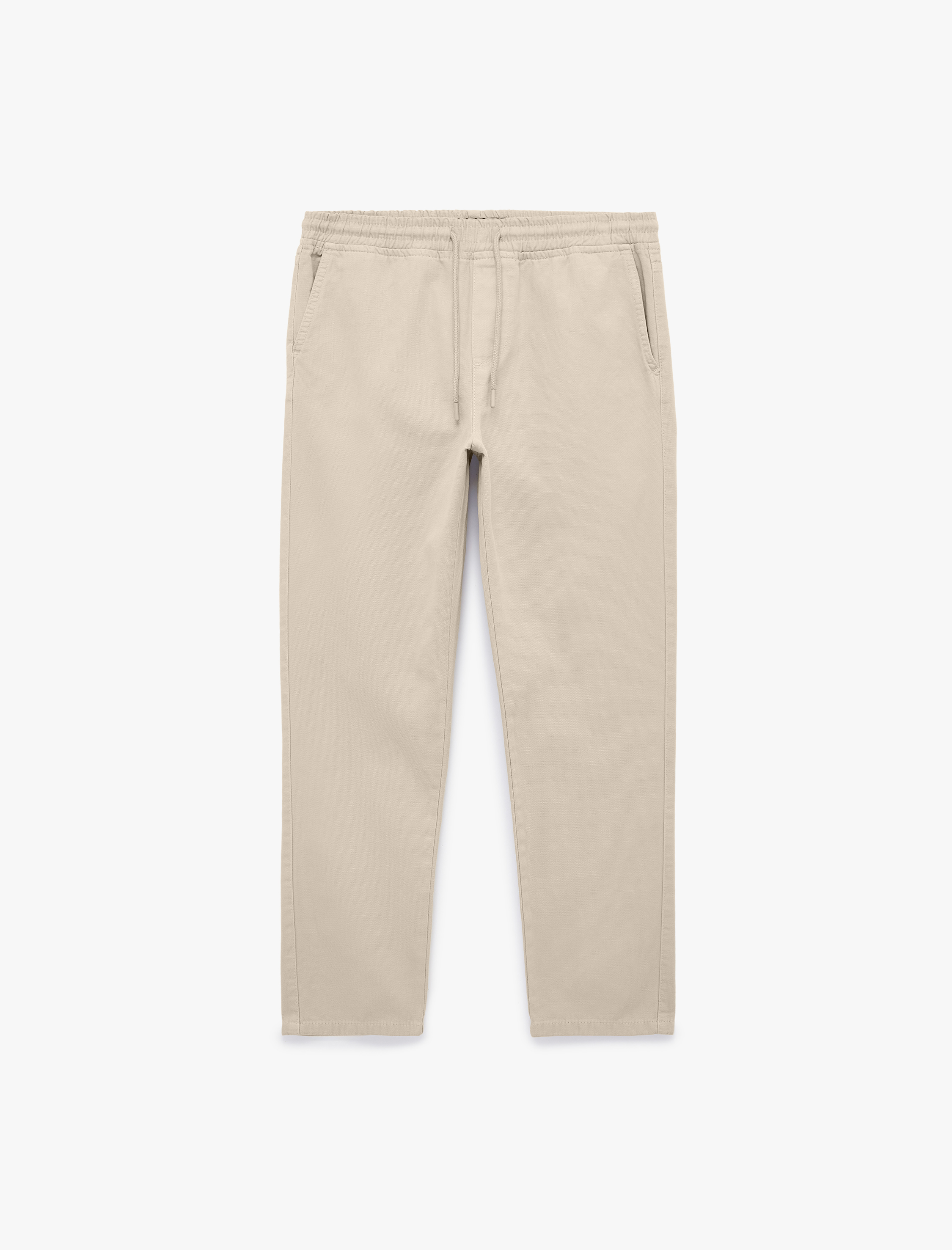 Regular Fit Pamuklu Cepli Gabardin Beli Bağcıklı Pantolon - Görsel 3