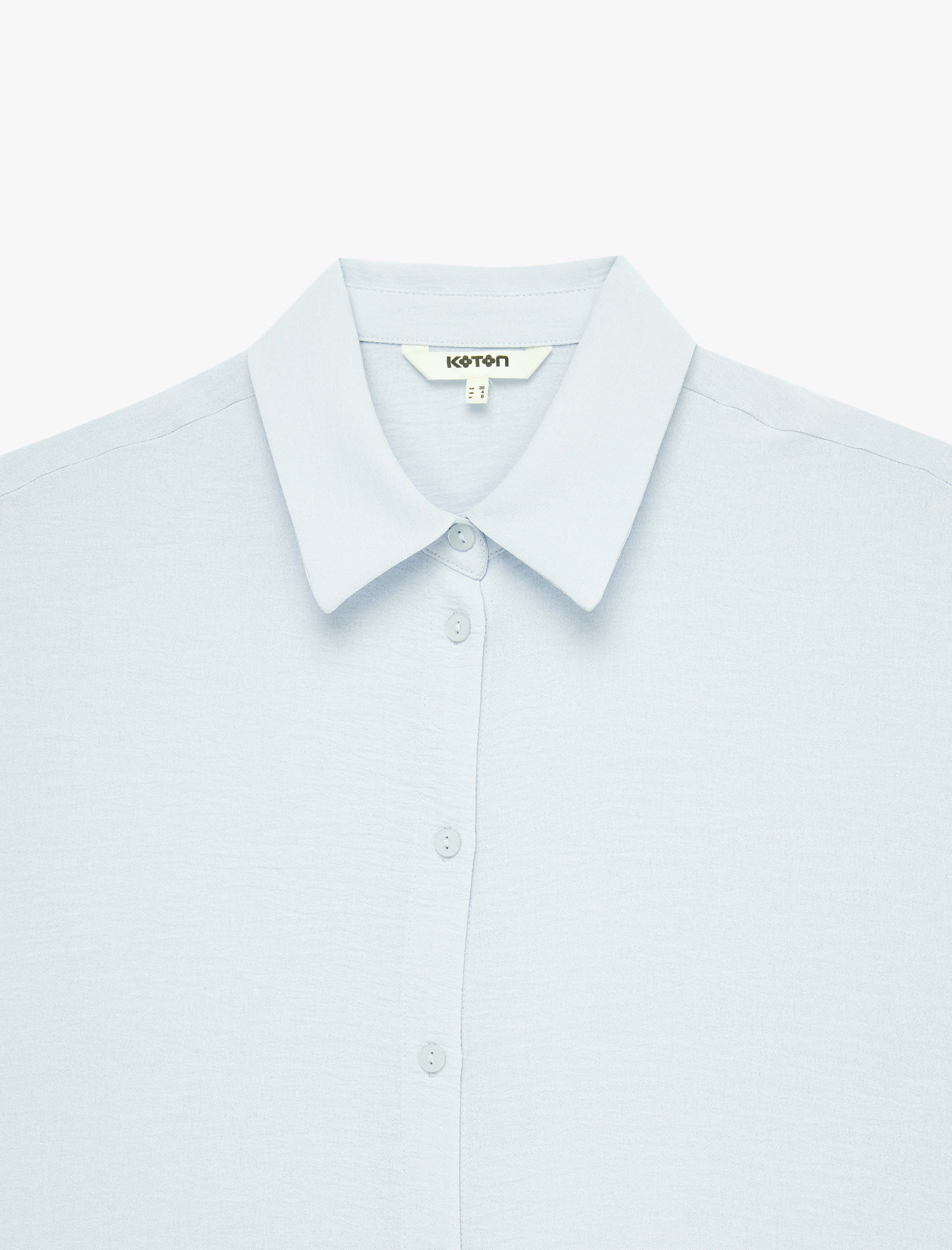   Aerobin Kumaş Kısa Kollu Oversize Gömlek