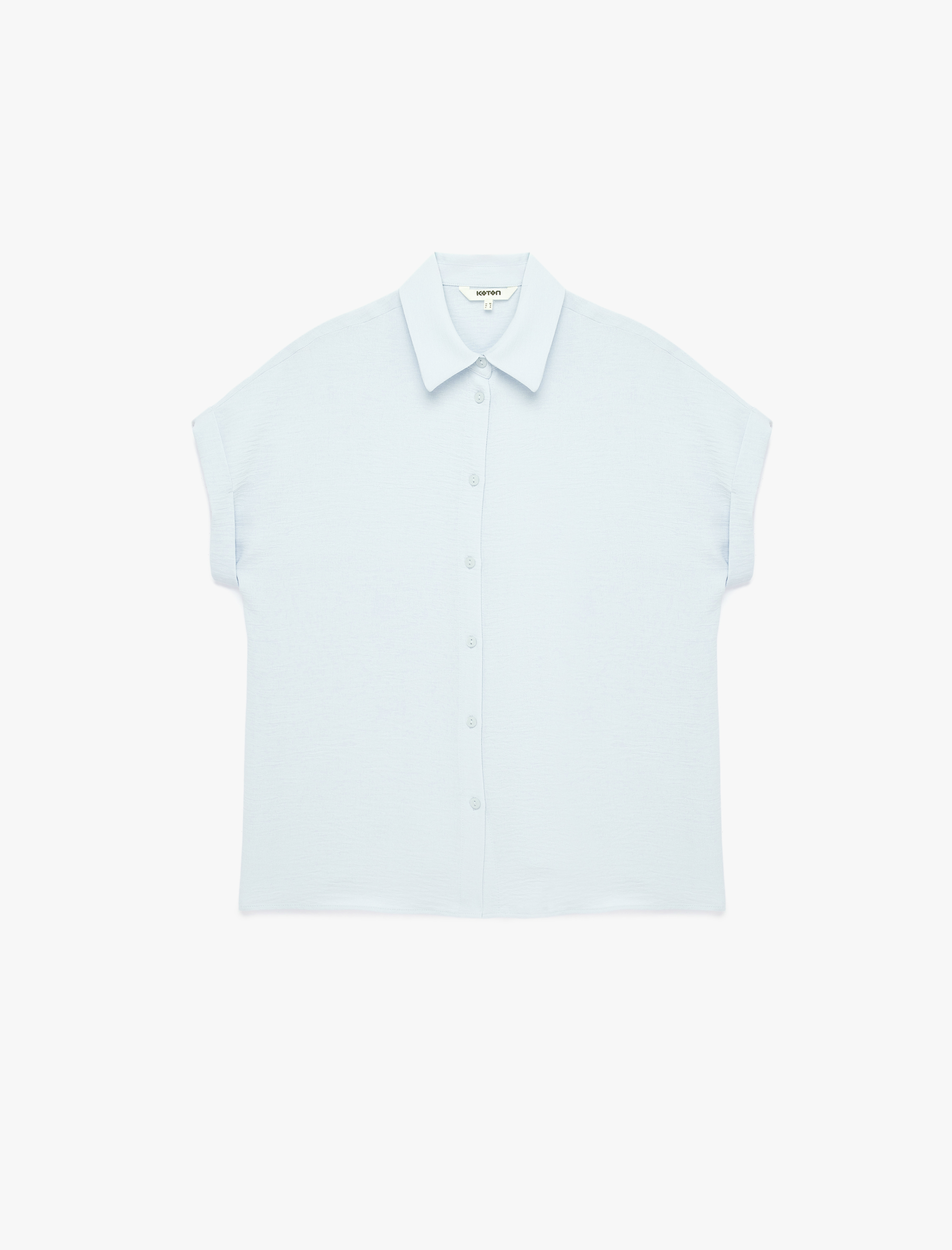   Aerobin Kumaş Kısa Kollu Oversize Gömlek