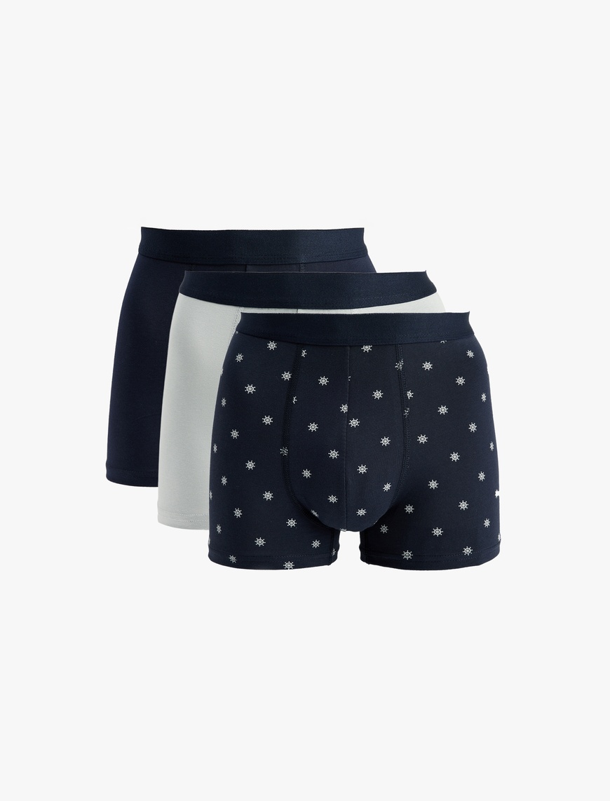 Koton Erkek Pamuklu Desenli 3’lü Boxer Seti
