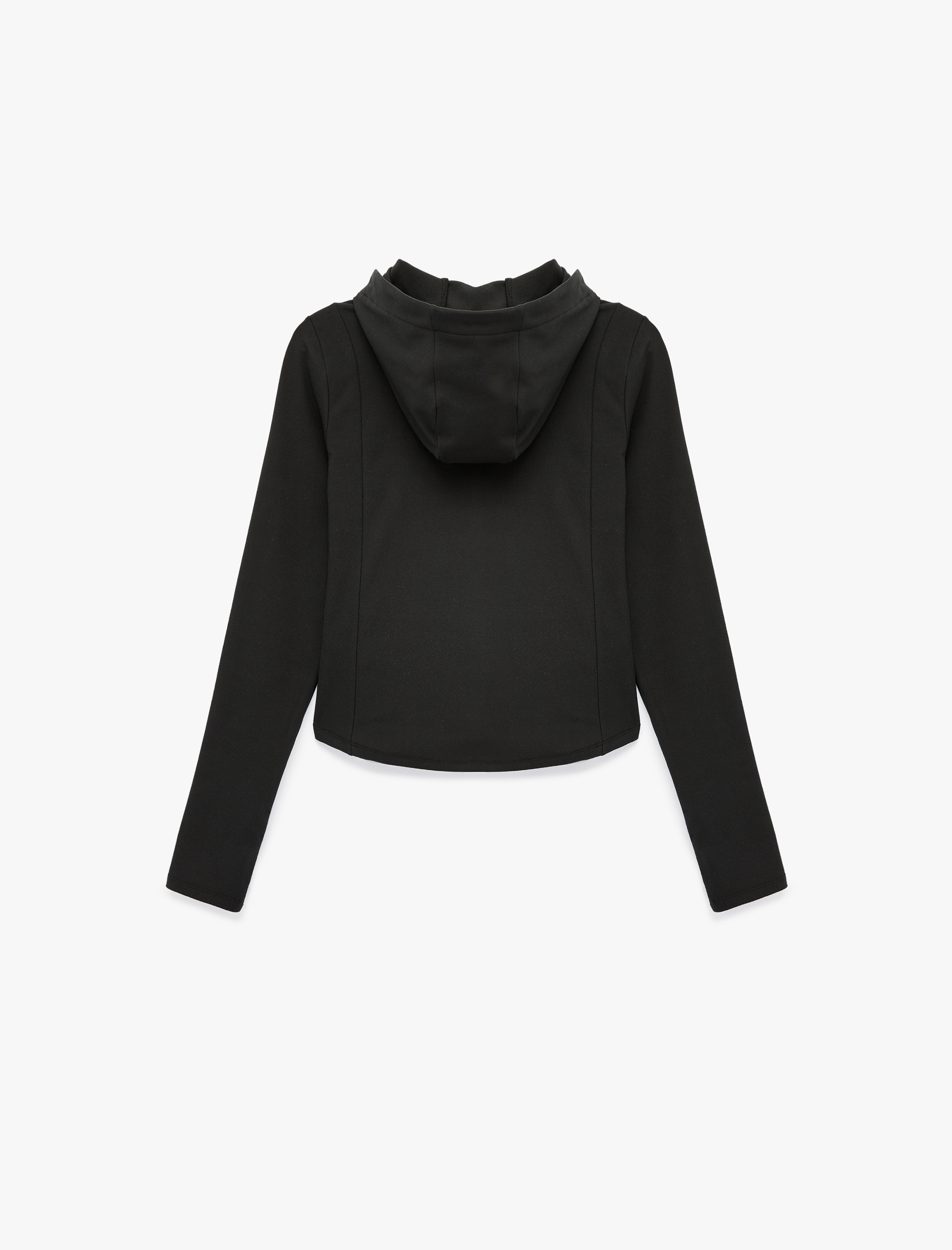   Kapüşonlu Uzun Kollu Cep Detaylı Fermuarlı Spor Sweatshirt