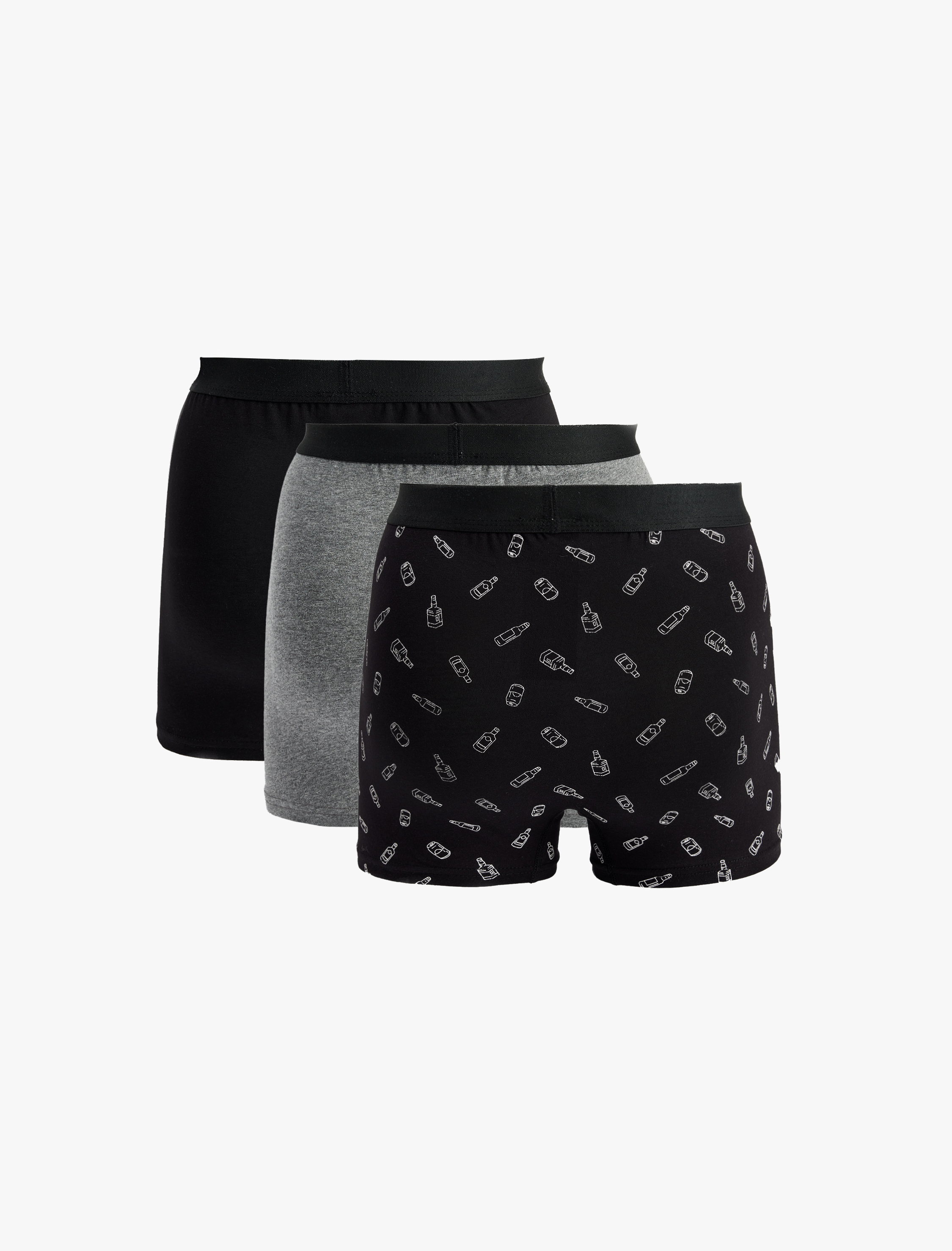   Pamuklu Desenli 3'lü Boxer Seti