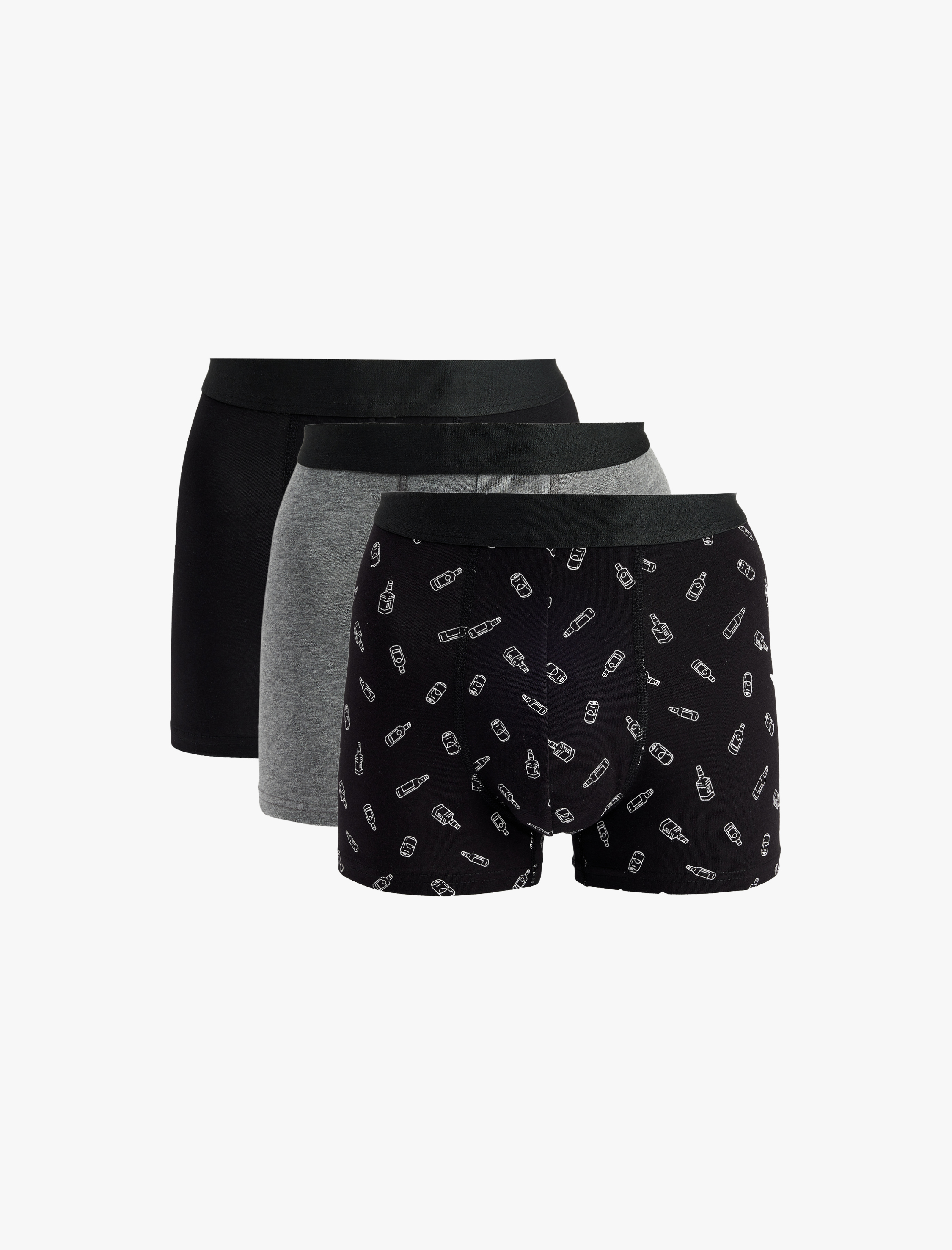   Pamuklu Desenli 3'lü Boxer Seti