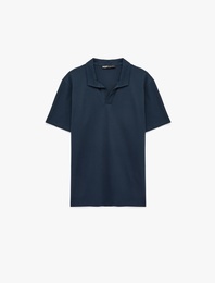 Regular Fit Pamuklu Pike Kumaş Kısa Kollu Polo Yaka Tişört