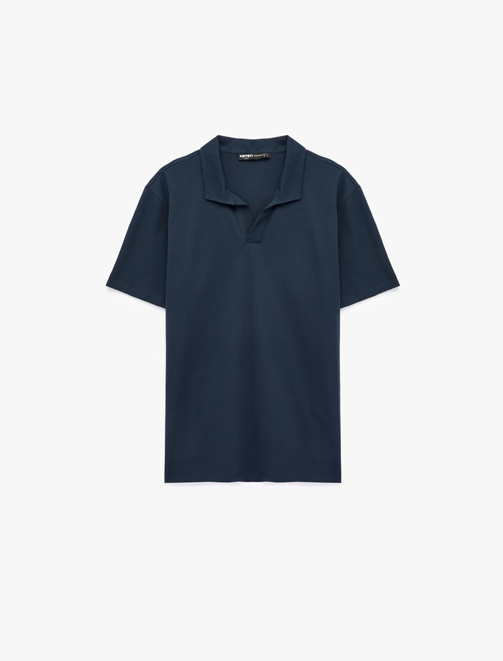  Regular Fit Pamuklu Pike Kumaş Kısa Kollu Polo Yaka Tişört