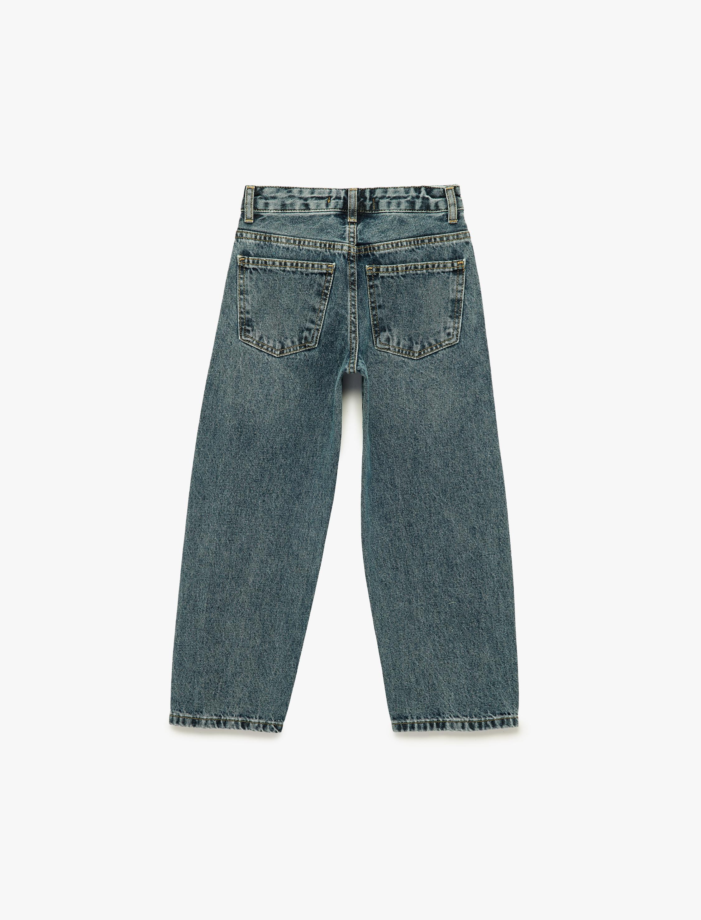  Erkek Çocuk Pamuklu Oversize Cepli Denim Balon Pantolon