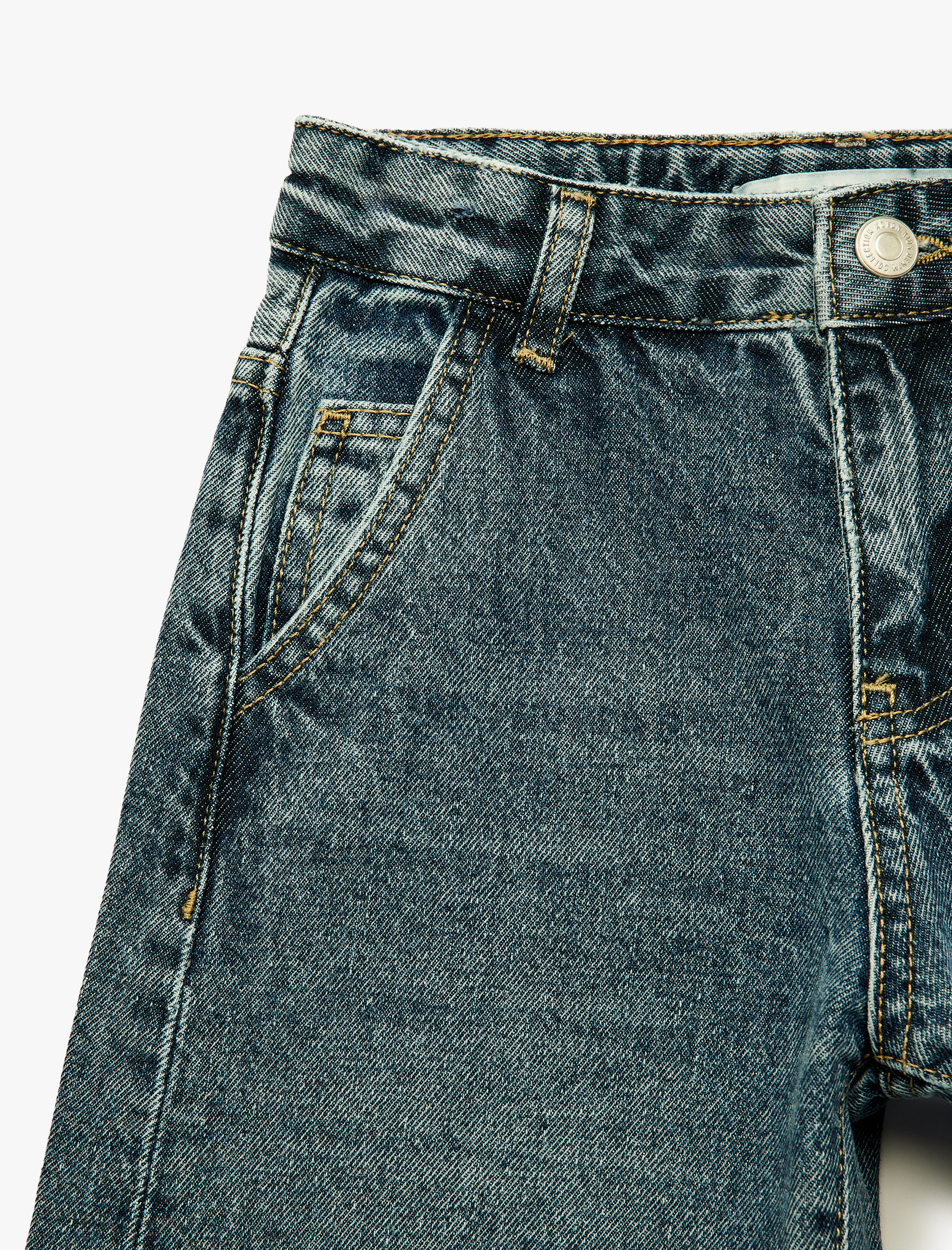  Erkek Çocuk Pamuklu Oversize Cepli Denim Balon Pantolon