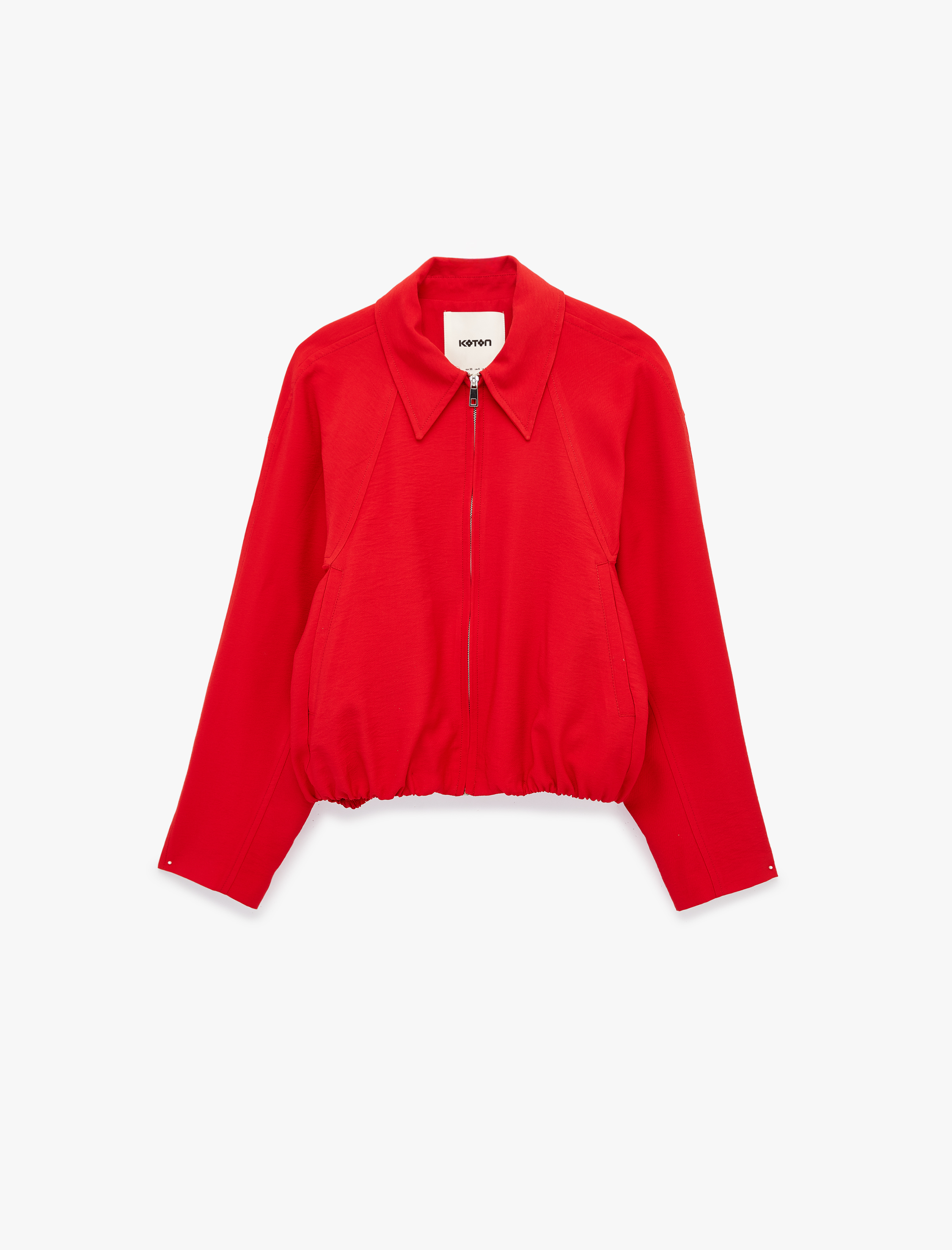   Cepli Uzun Kollu Fermuarlı Bomber Ceket