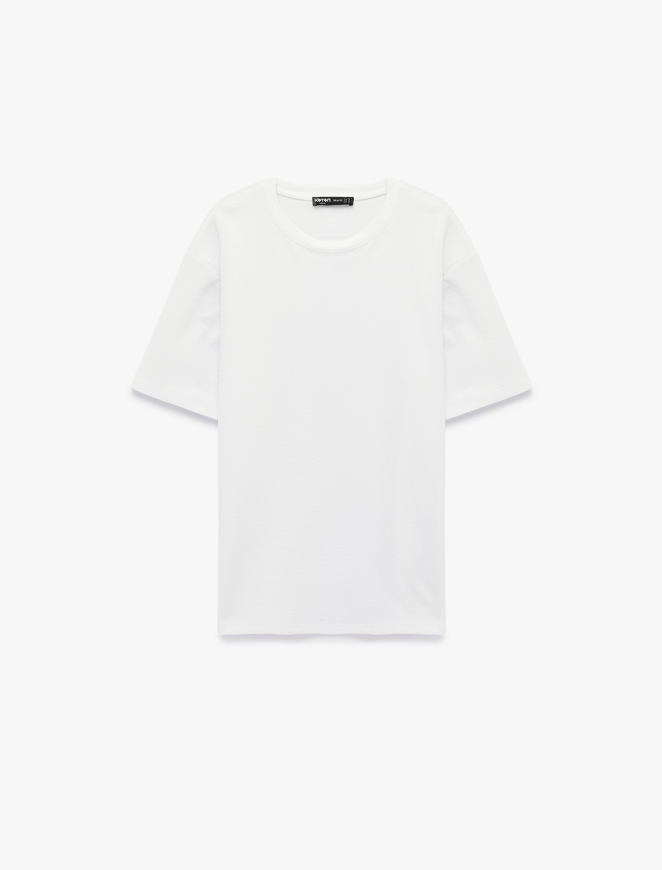   Bisiklet Yaka Kısa Kollu Pamuklu Rahat Kalıp Basic Tişört