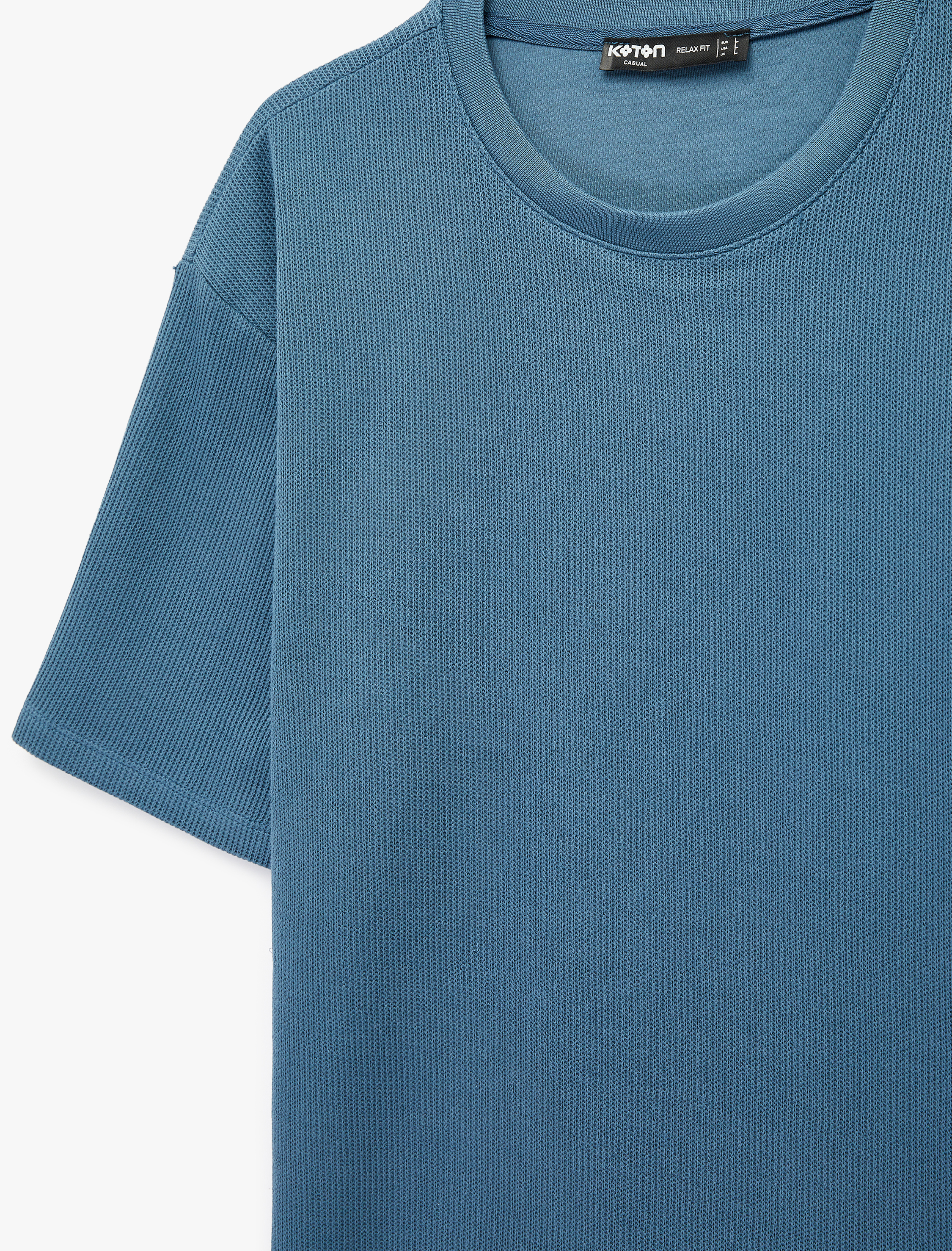   Bisiklet Yaka Kısa Kollu Pamuklu Rahat Kalıp Basic Tişört