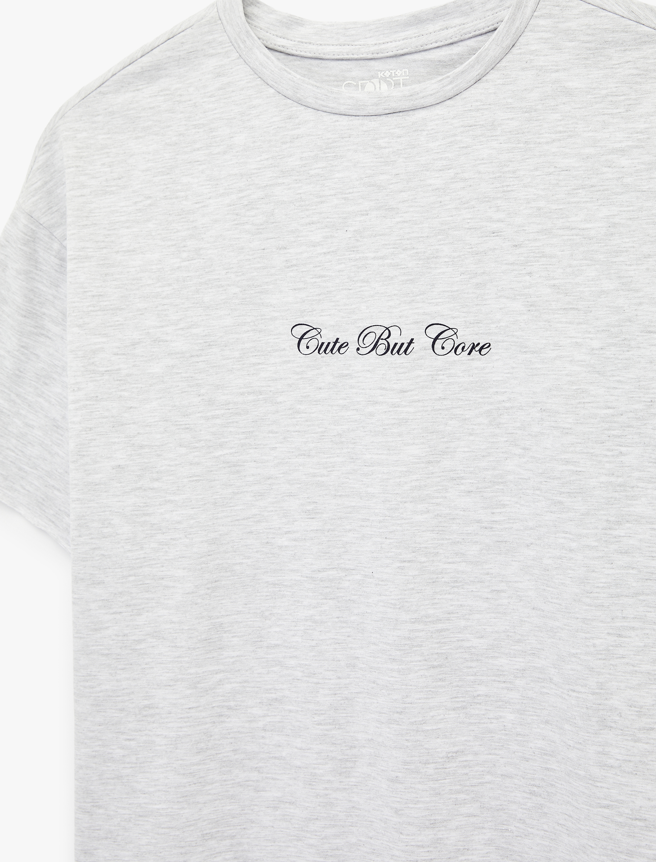   Rahat Kalıp Yarım Kollu Bisiklet Yaka Baskılı Spor Tişört